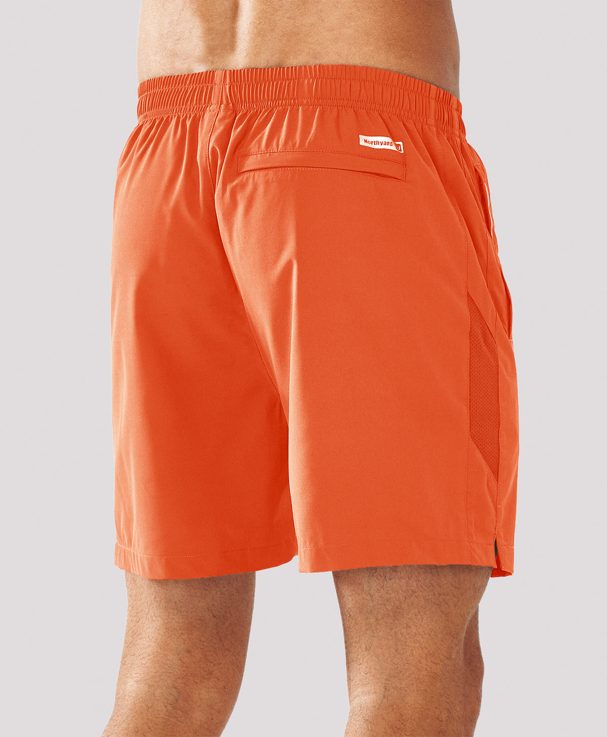 
Men's 5 Inch Inseam Workout Stretch Sweat Shorts for Cycling & Running — orange