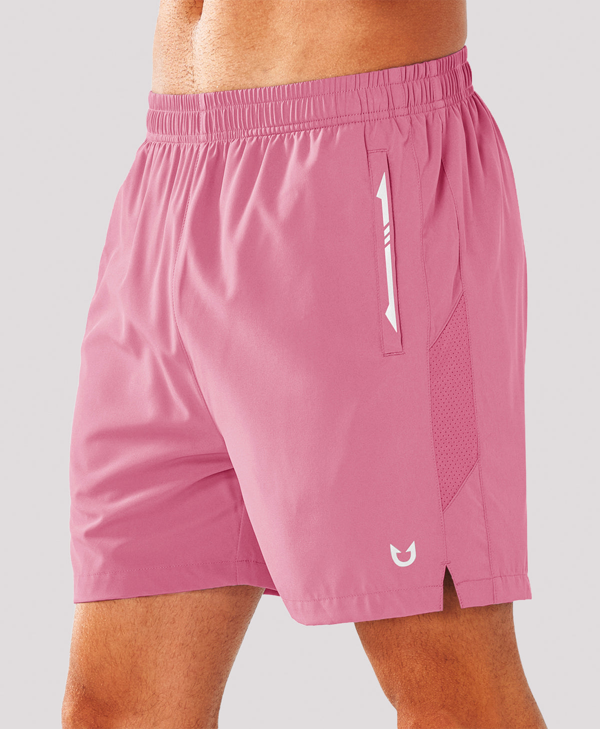 
Men's 5 Inch Inseam Workout Stretch Sweat Shorts for Cycling & Running — POWDERPINK