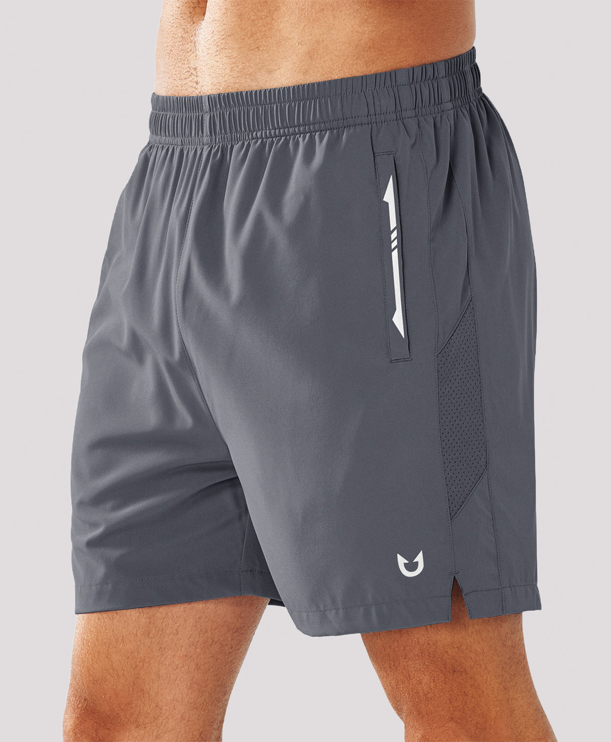 
Men's 5 Inch Inseam Workout Stretch Sweat Shorts for Cycling & Running — SMOKEGREY