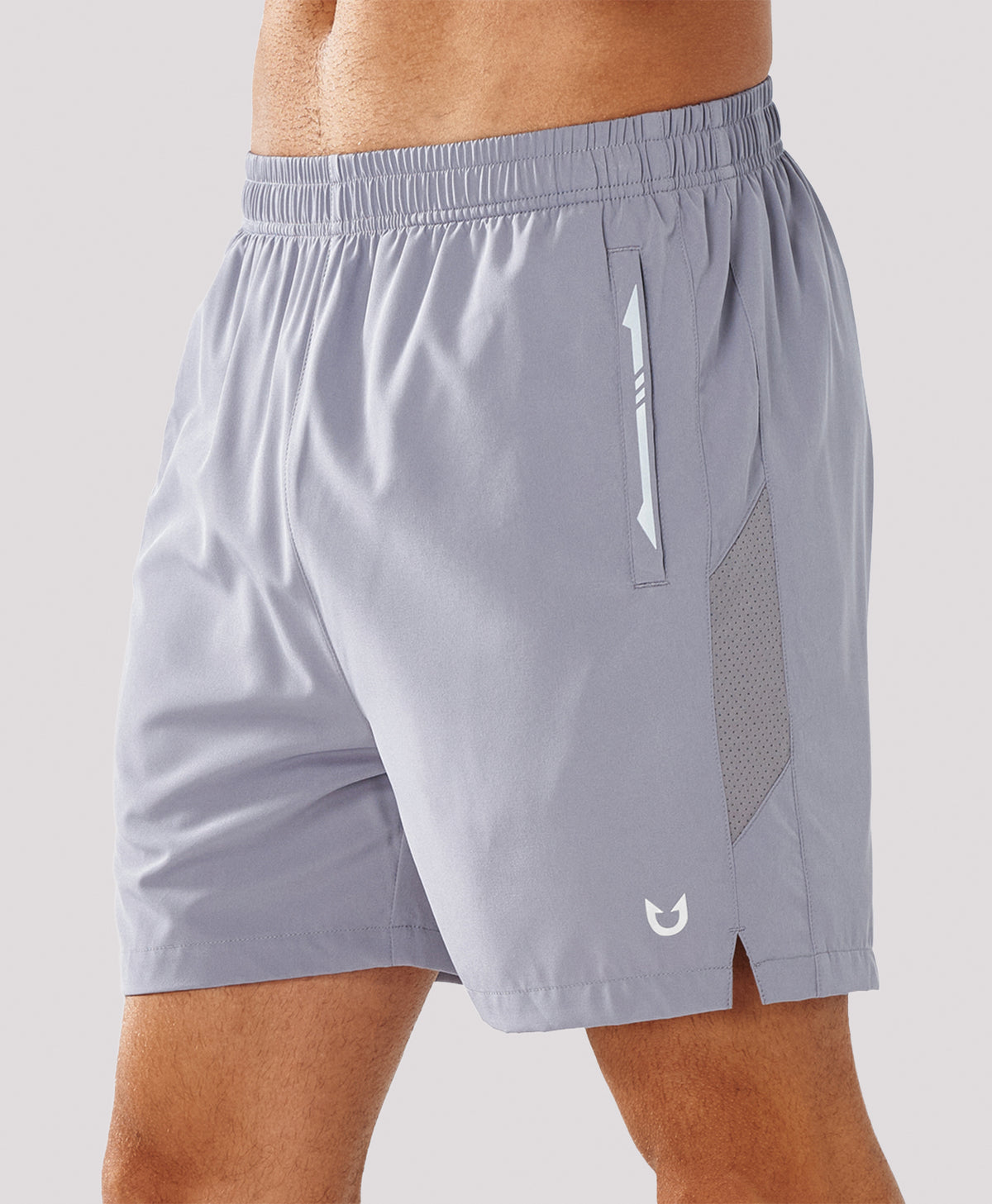 
Men's 5 Inch Inseam Workout Stretch Sweat Shorts for Cycling & Running — stone