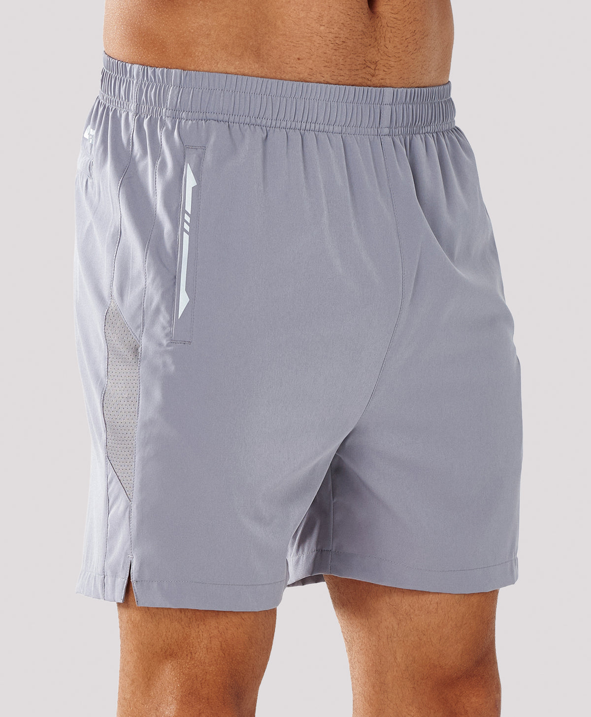 
Men's 5 Inch Inseam Workout Stretch Sweat Shorts for Cycling & Running — stone