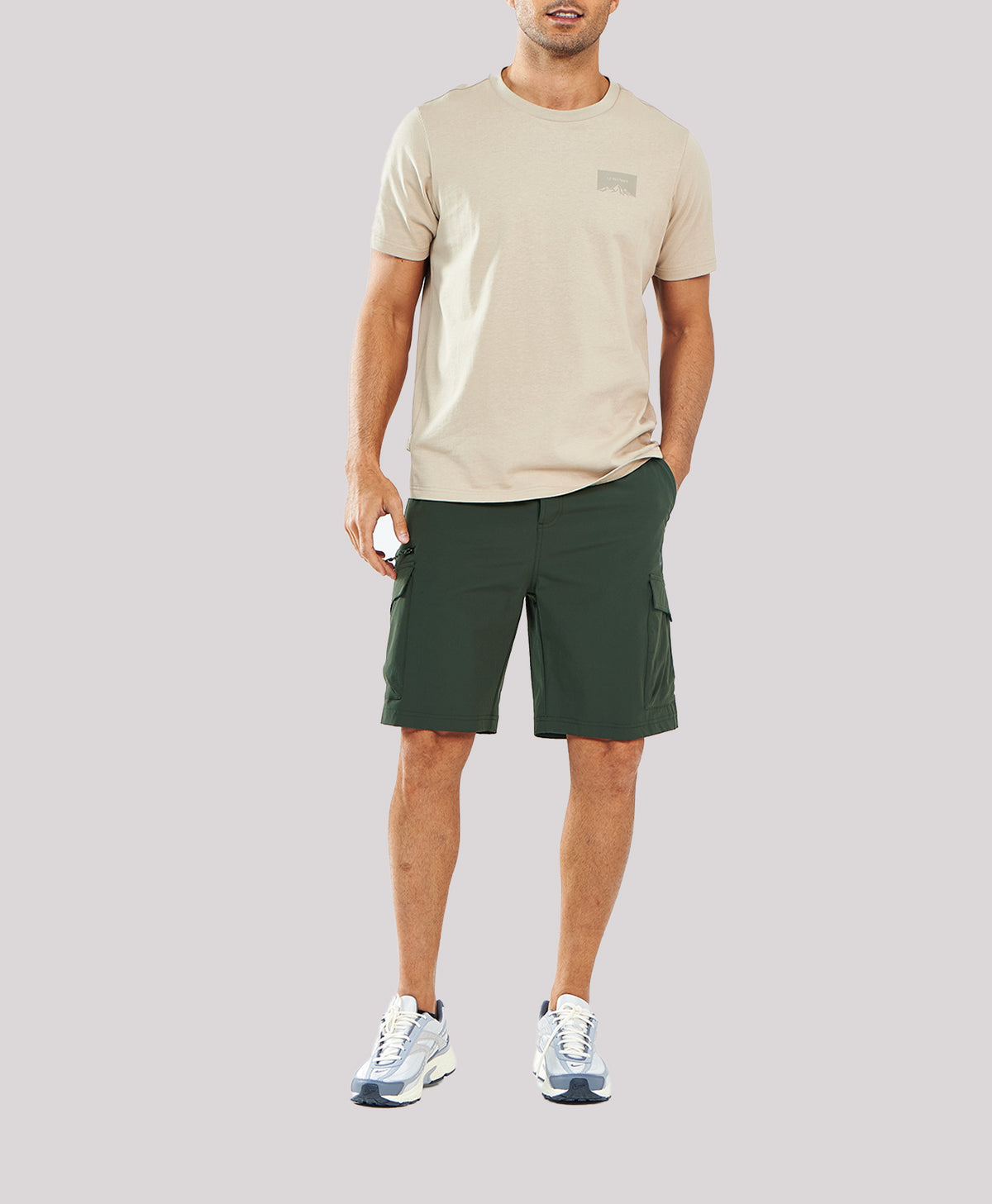 NORTHYARD Men's 9" Lightweight 7-Pocket Cargo Hiking Shorts Water-Repellent Outdoor Shorts
#color_Army Green