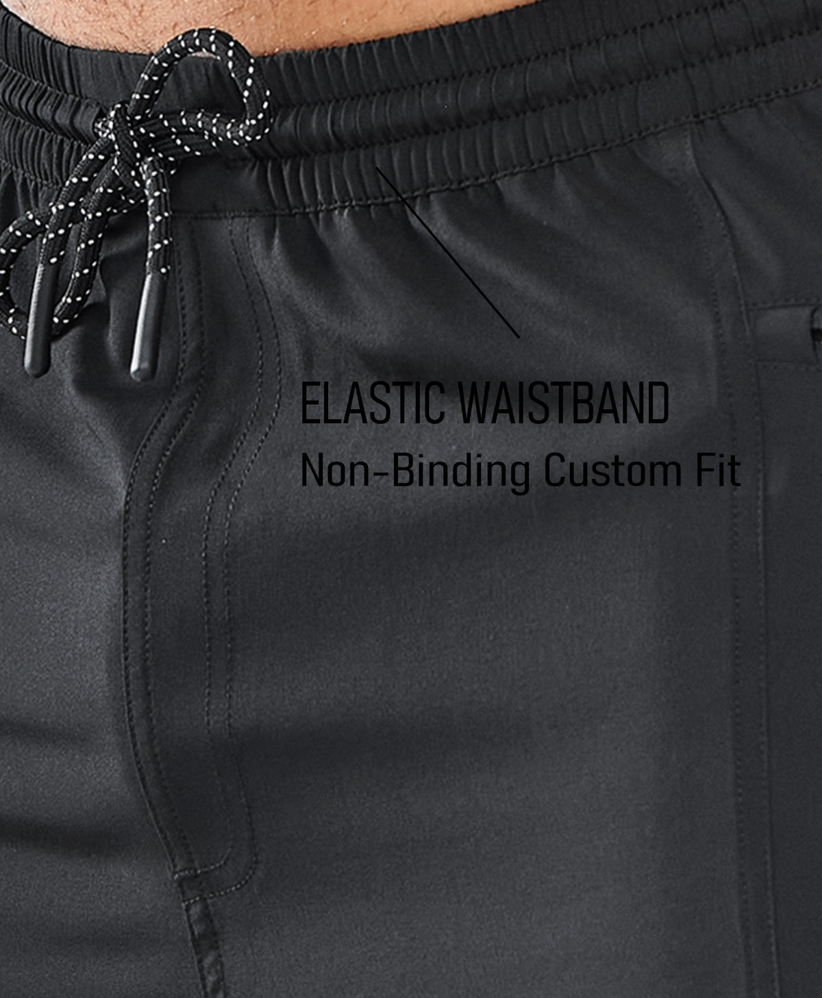 
Men's 9" Quick-Dry Water-Repellent Swim Trunks — BLACK