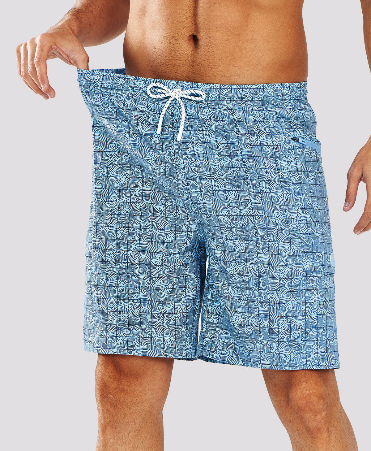 NORTHYARD Men's 9" Quick-Dry Water-Repellent Swim Trunks Lightweight Linerless Board Shorts with Drainage Pockets
#Color_CONTOURLINES