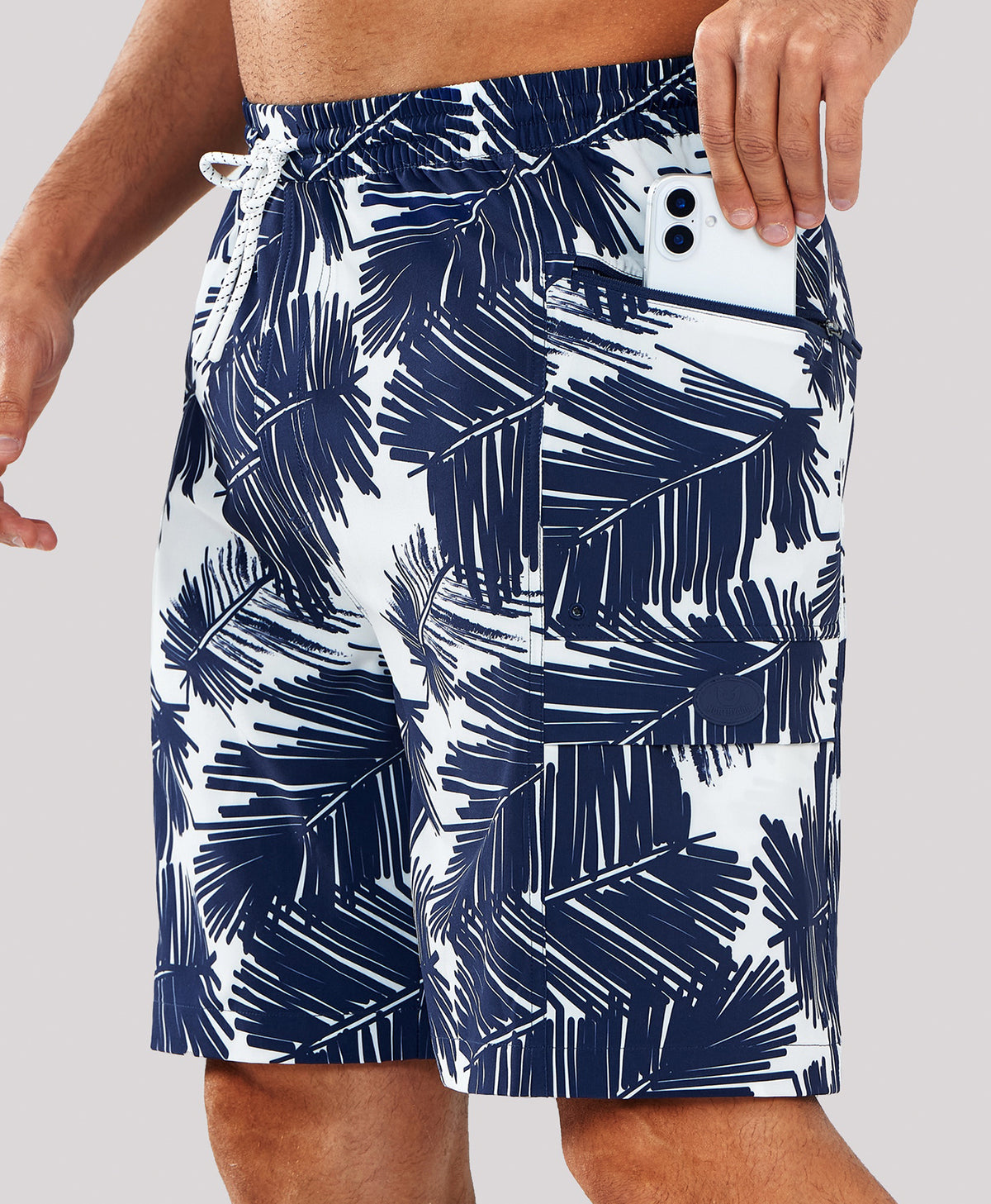 
Men's 9" Quick-Dry Water-Repellent Swim Trunks — NAVYPALMTREE
