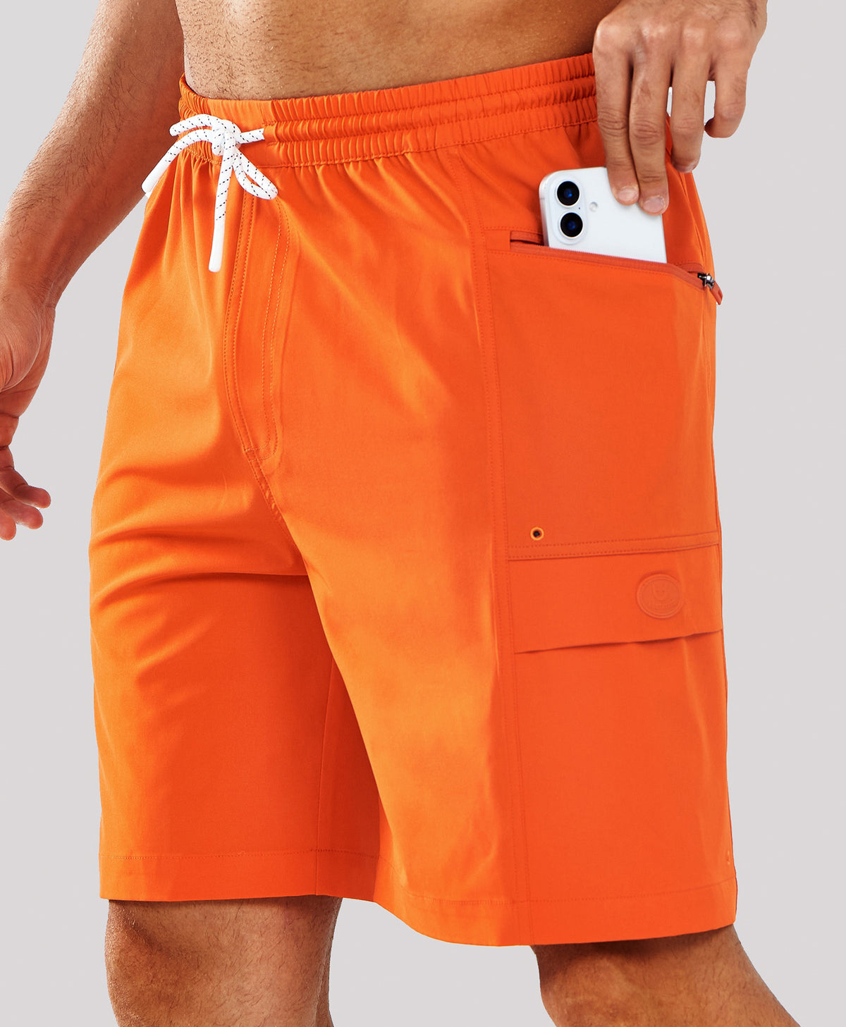 
Men's 9" Quick-Dry Water-Repellent Swim Trunks — ORANGE