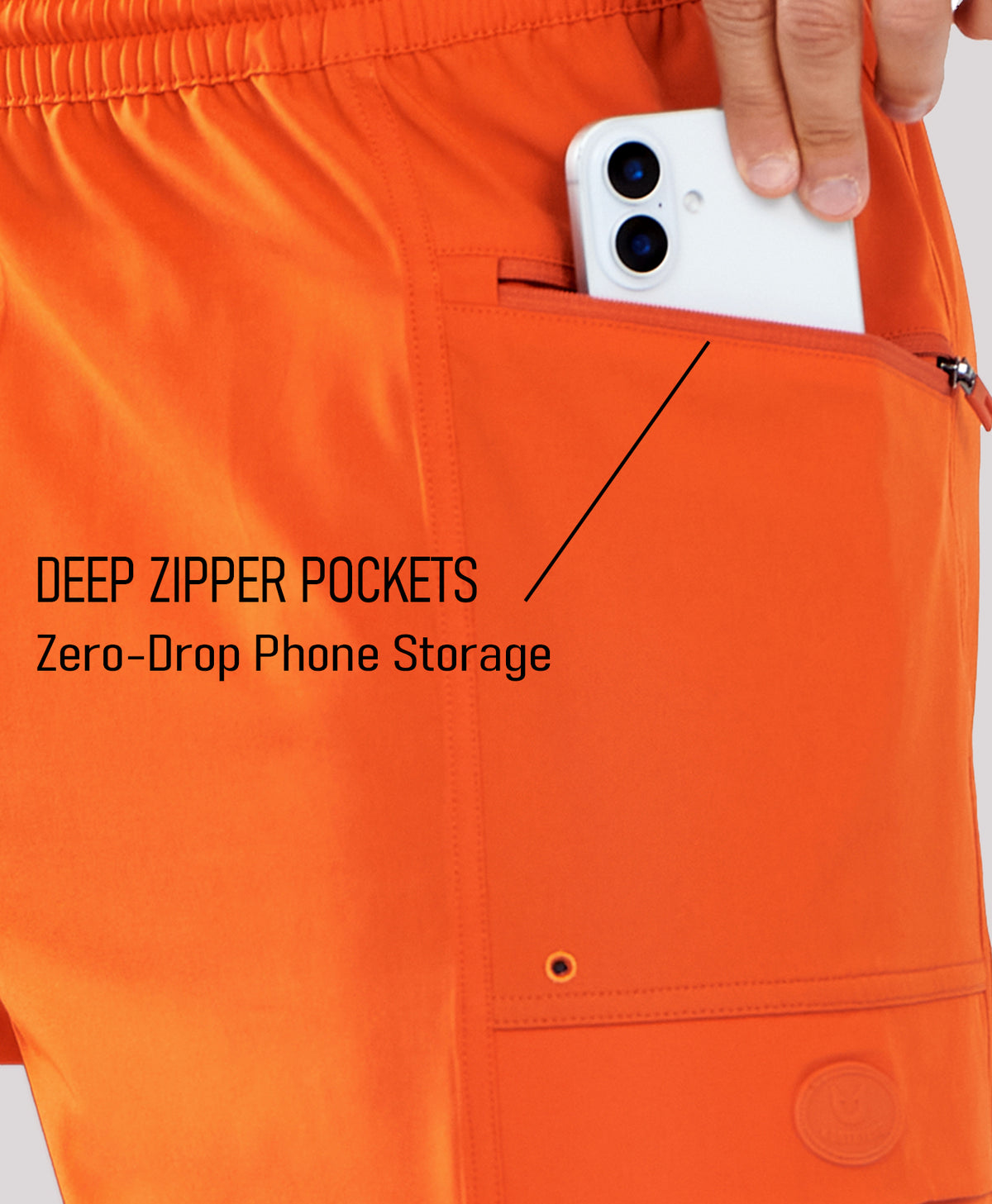 
Men's 9" Quick-Dry Water-Repellent Swim Trunks — ORANGE