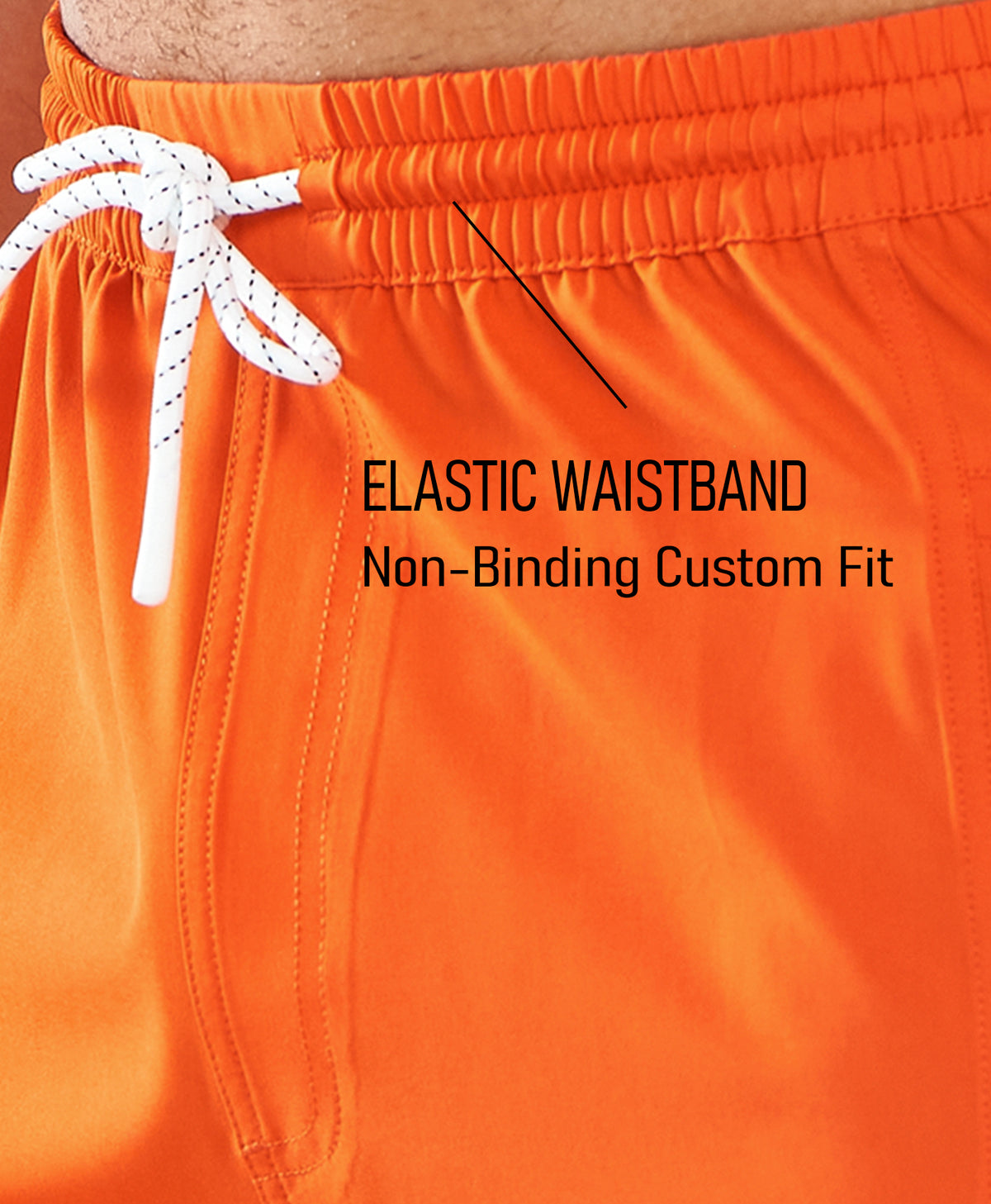 
Men's 9" Quick-Dry Water-Repellent Swim Trunks — ORANGE