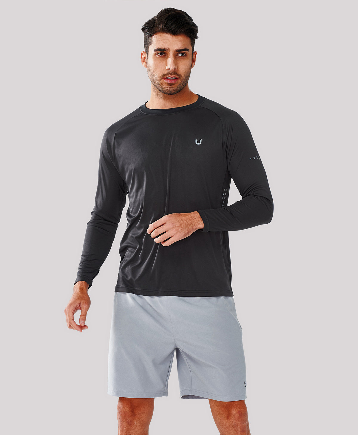 
Men's Ultra-Soft UPF 50+ Long Sleeve  T-Shirts — BLACK