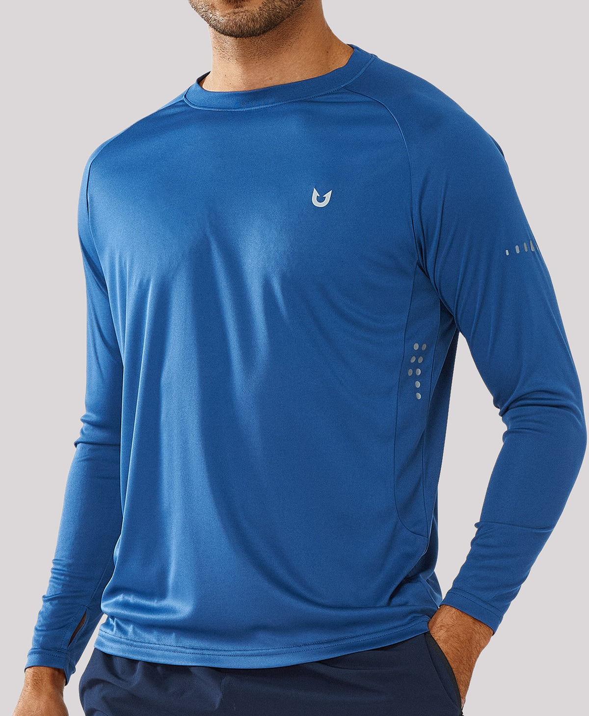 
Men's Ultra-Soft UPF 50+ Long Sleeve  T-Shirts — DARKBLUE