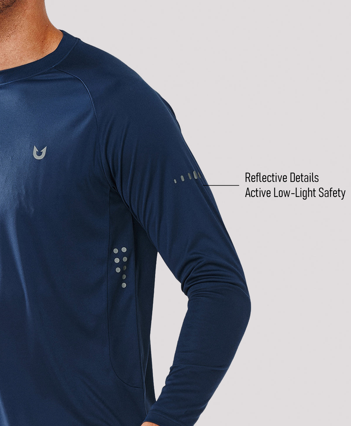 
Men's Ultra-Soft UPF 50+ Long Sleeve  T-Shirts — NAVY