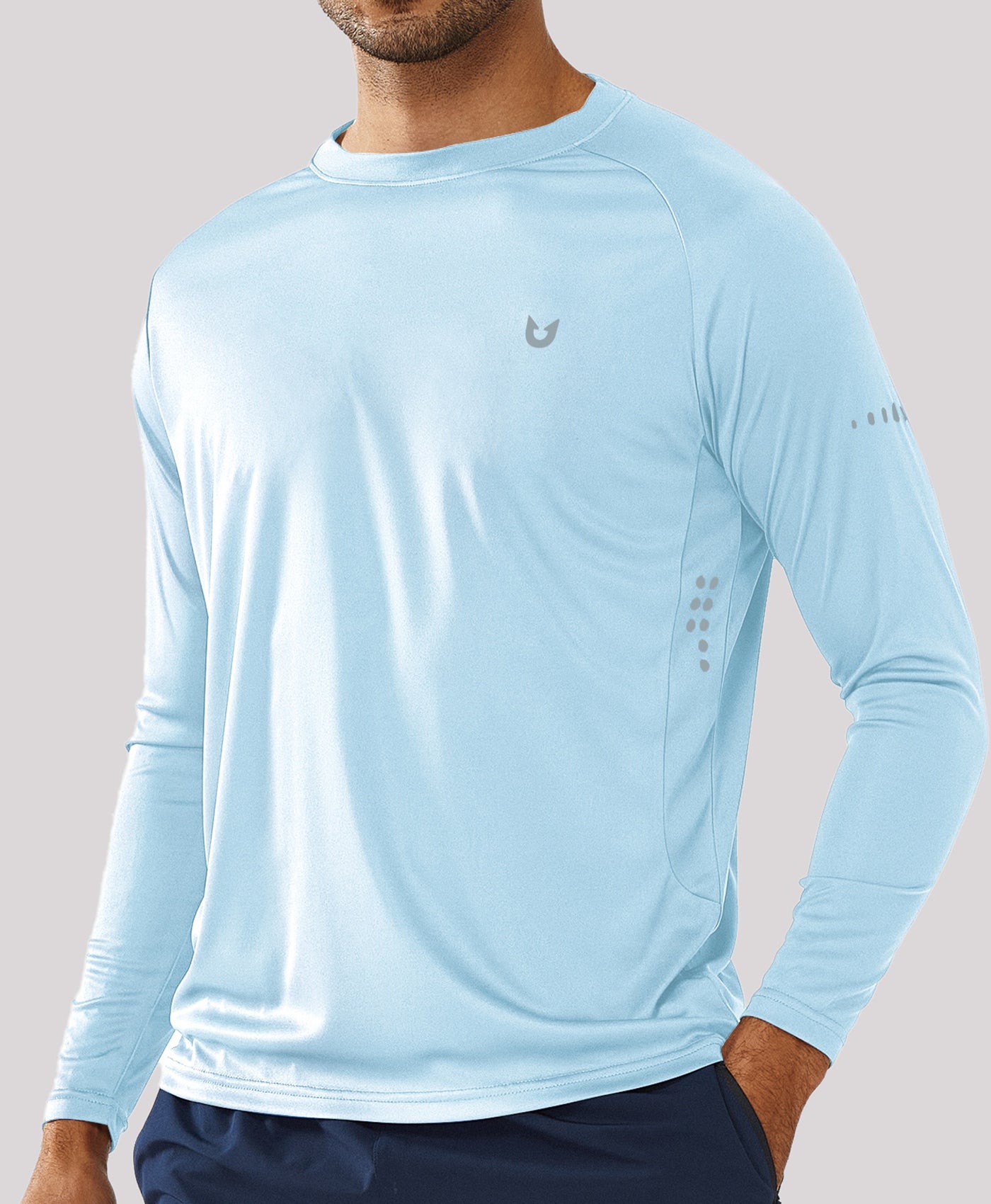 Northyard Men's Ultra-Soft UPF 50+ Long Sleeve  T-Shirts Sun Protection for Fishing Running
#color_skyblue