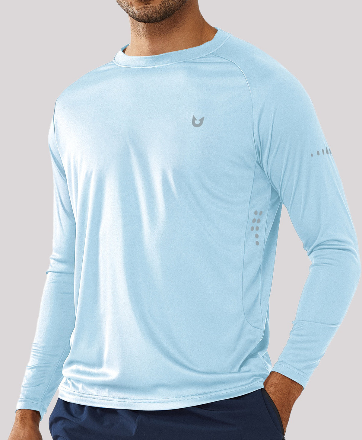 
Men's Ultra-Soft UPF 50+ Long Sleeve  T-Shirts — skyblue