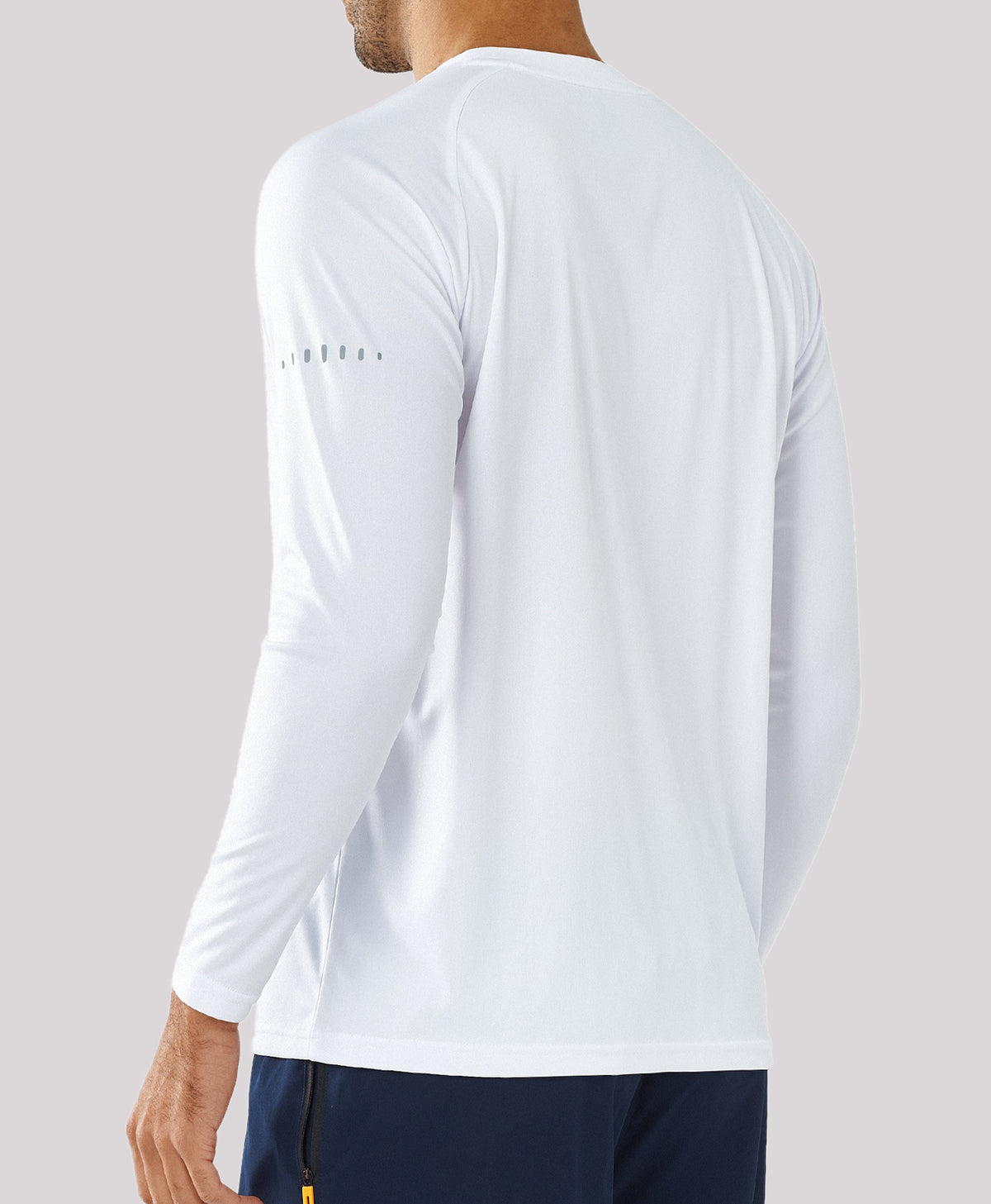 
Men's Ultra-Soft UPF 50+ Long Sleeve  T-Shirts — WHITE