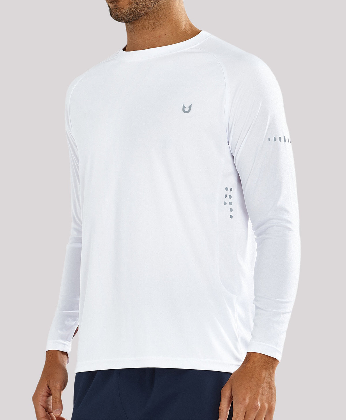 
Men's Ultra-Soft UPF 50+ Long Sleeve  T-Shirts — WHITE