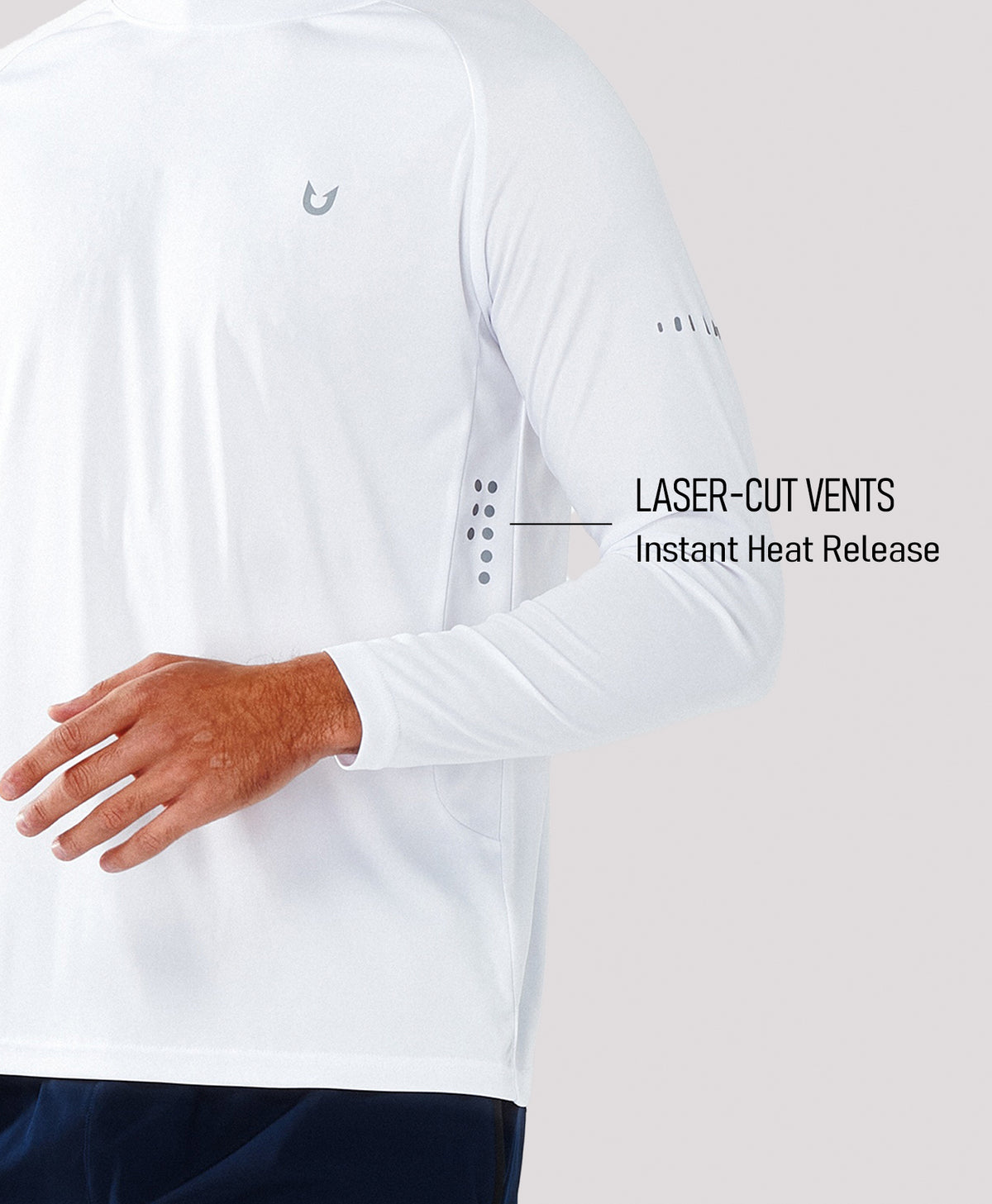 
Men's Ultra-Soft UPF 50+ Long Sleeve  T-Shirts — WHITE