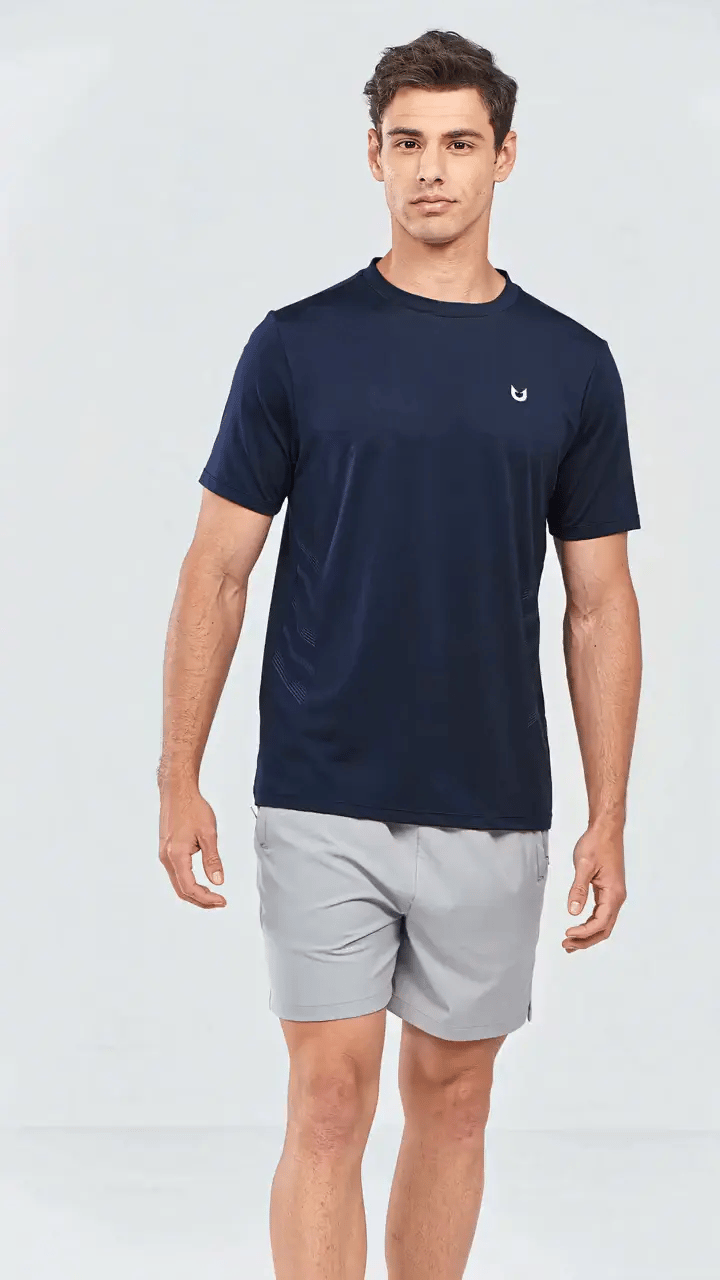 Men's Crew Workout T Shirts Performance Breathable for Gym Training