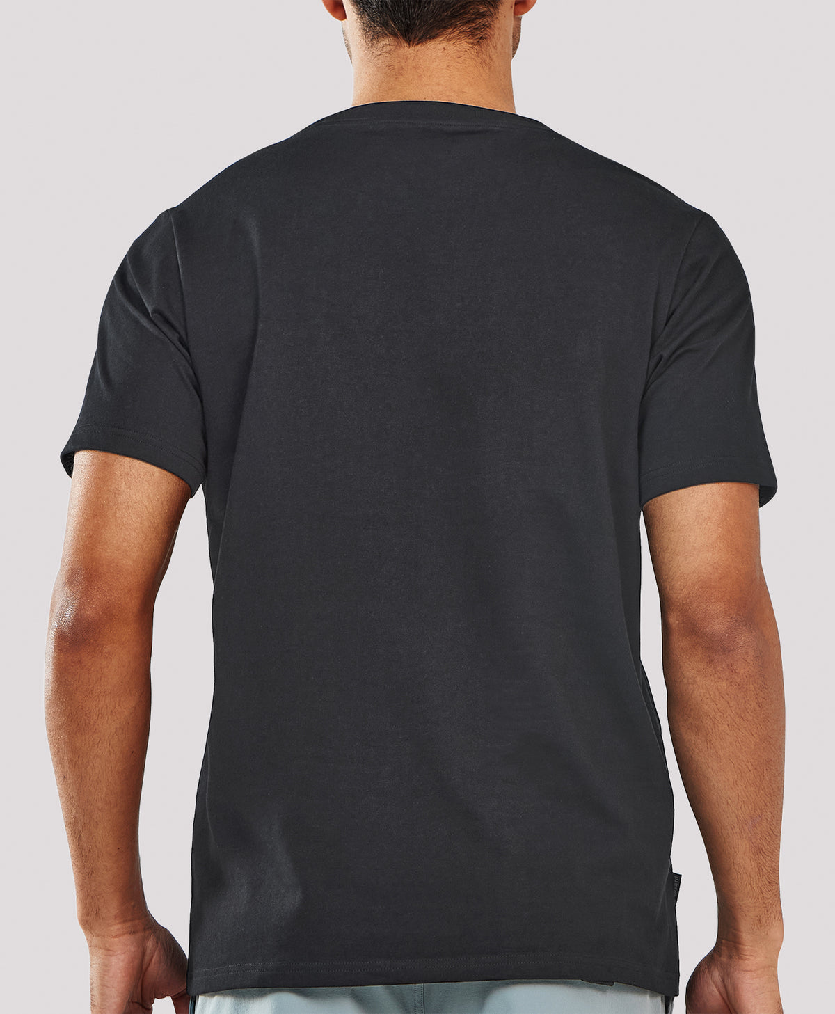 
Men's Heavyweight Cotton Graphic T-Shirt Durable Relaxed-Fit — BLACK