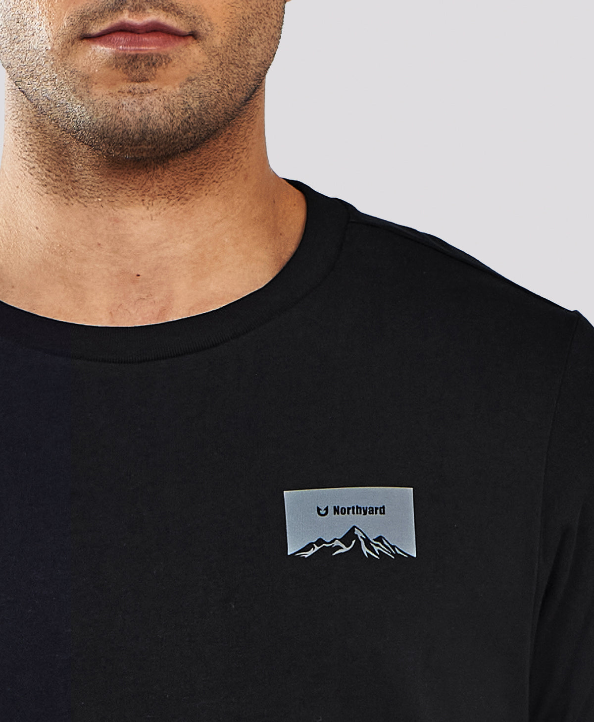 
Men's Heavyweight Cotton Graphic T-Shirt Durable Relaxed-Fit — BLACK
