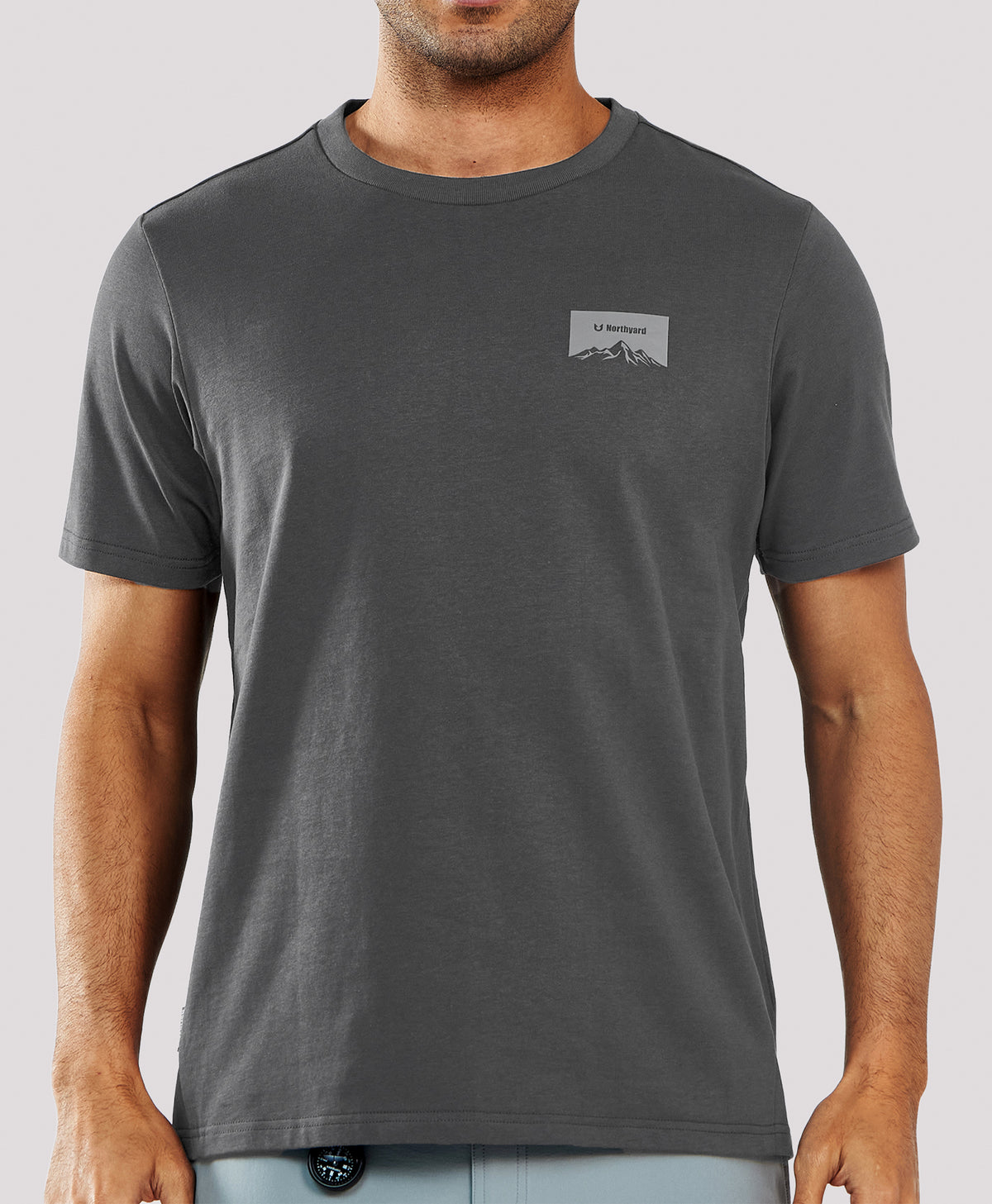 
Men's Heavyweight Cotton Graphic T-Shirt Durable Relaxed-Fit — DARKGREY