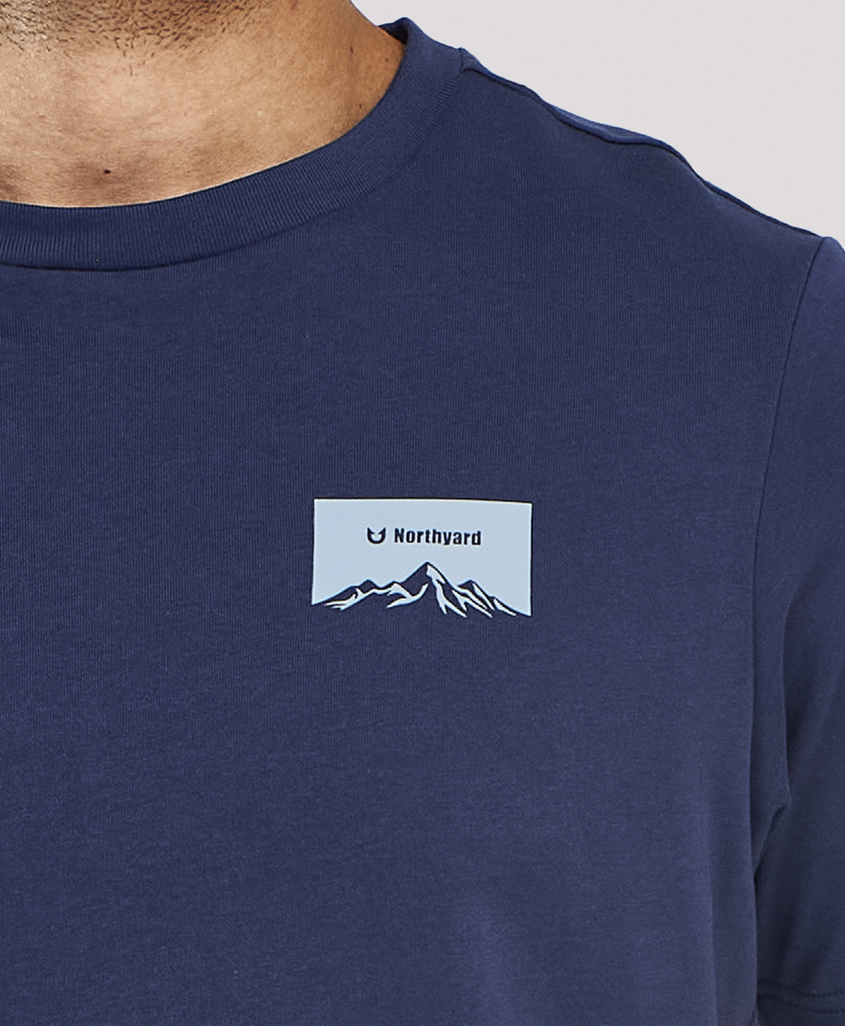 
Men's Heavyweight Cotton Graphic T-Shirt Durable Relaxed-Fit — NAVY