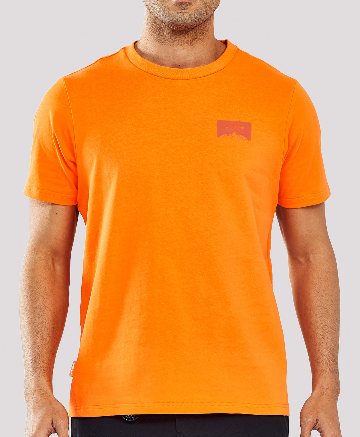 
Men's Heavyweight Cotton Graphic T-Shirt Durable Relaxed-Fit — ORANGE