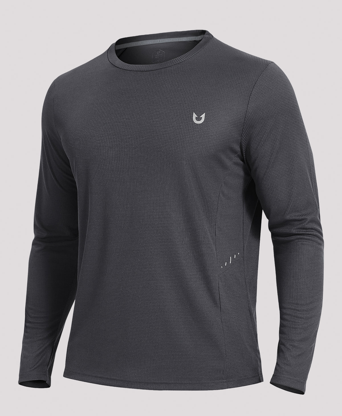 
Men's UV VaporGrid Long Sleeve T-Shirts UPF50+ Thumb Holes for Fishing — DARKGREY