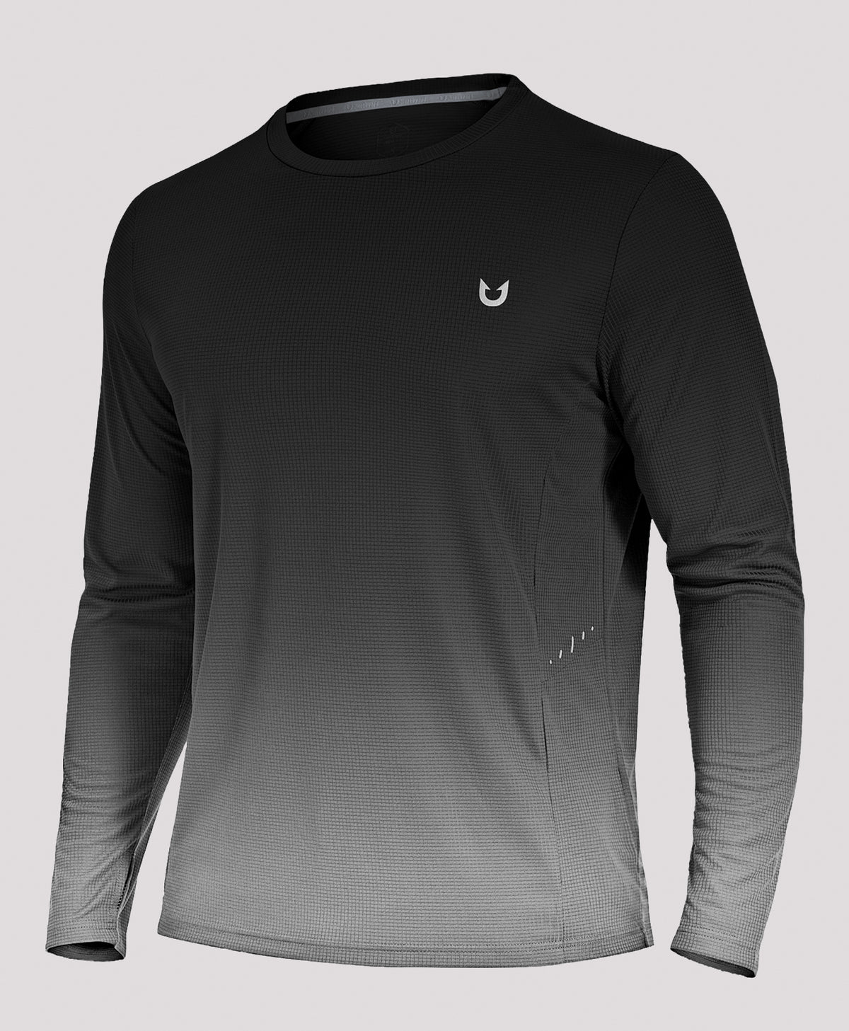 
Men's UV VaporGrid Long Sleeve T-Shirts UPF50+ Thumb Holes for Fishing — GRADIENTBLACKGREY