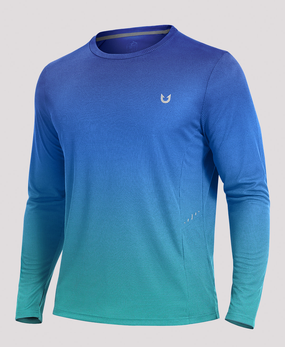 
Men's UV VaporGrid Long Sleeve T-Shirts UPF50+ Thumb Holes for Fishing — GRADIENTLOTUSGREEN