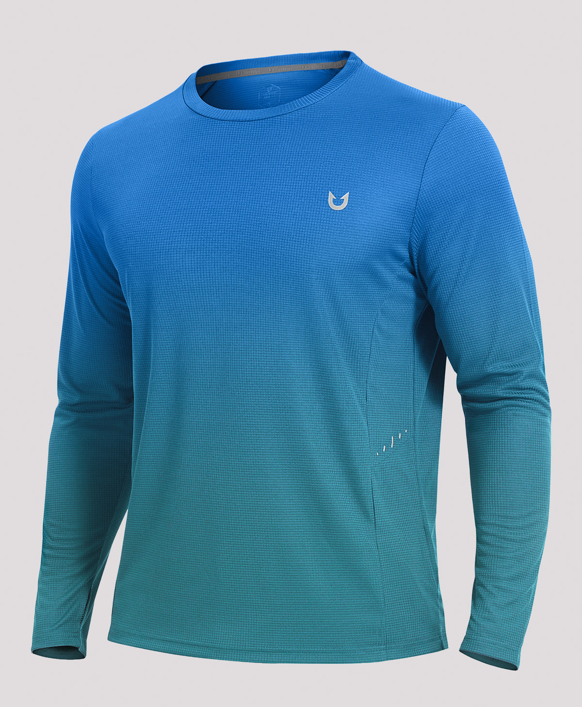 
Men's UV VaporGrid Long Sleeve T-Shirts UPF50+ Thumb Holes for Fishing — GRADIENTSKYBLUE