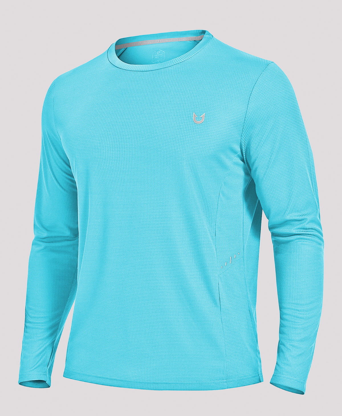 
Men's UV VaporGrid Long Sleeve T-Shirts UPF50+ Thumb Holes for Fishing — LIGHTBLUE