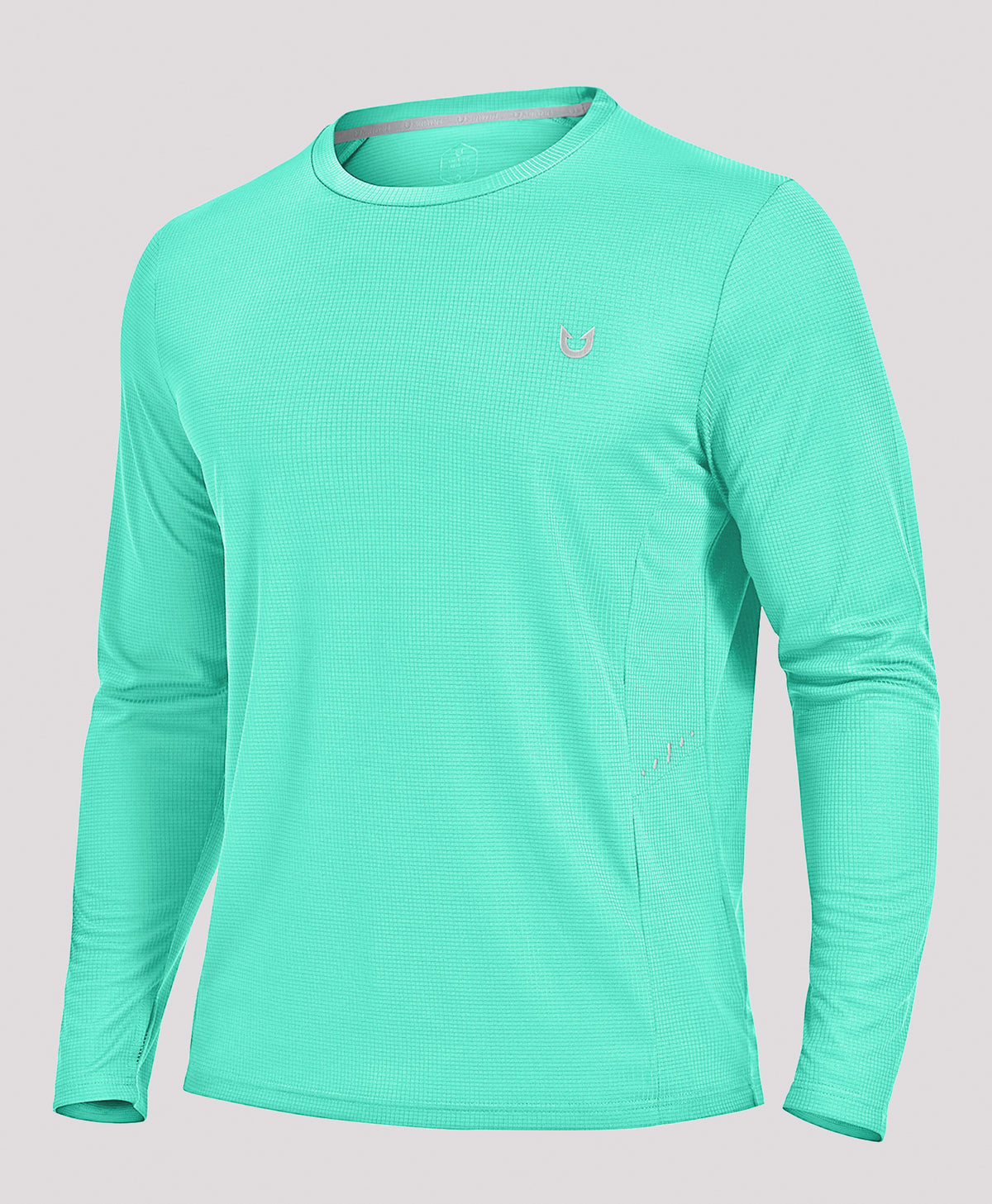 
Men's UV VaporGrid Long Sleeve T-Shirts UPF50+ Thumb Holes for Fishing — MINTGREEN