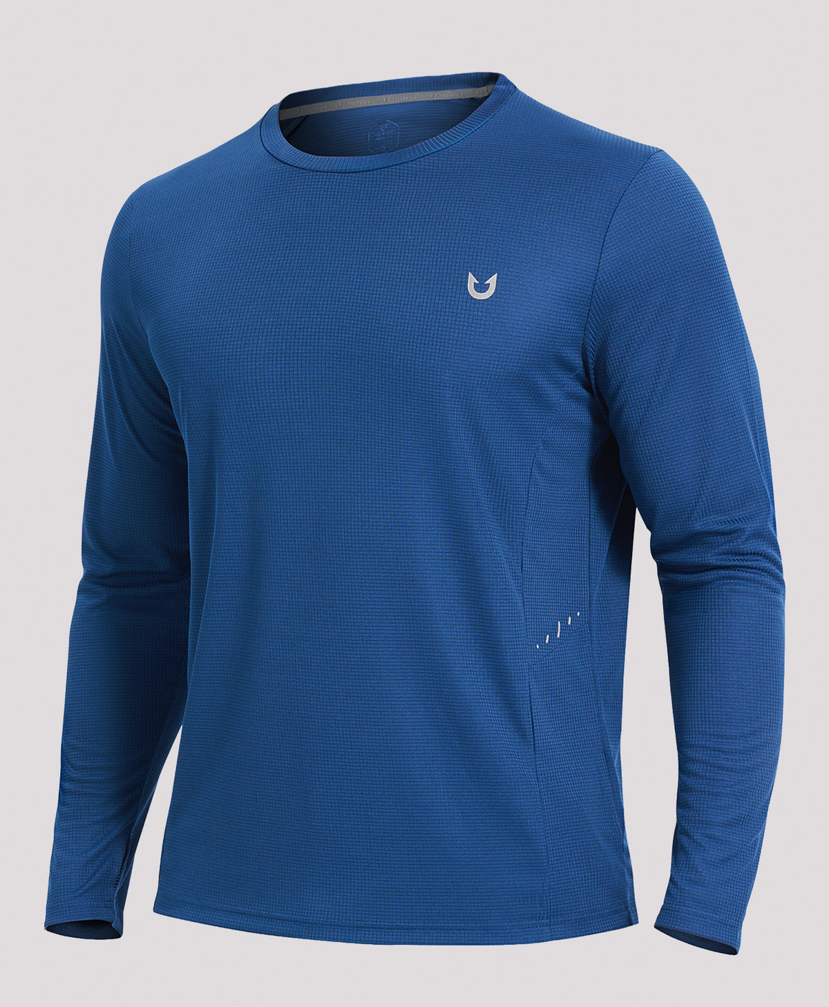 
Men's UV VaporGrid Long Sleeve T-Shirts UPF50+ Thumb Holes for Fishing — NAVY