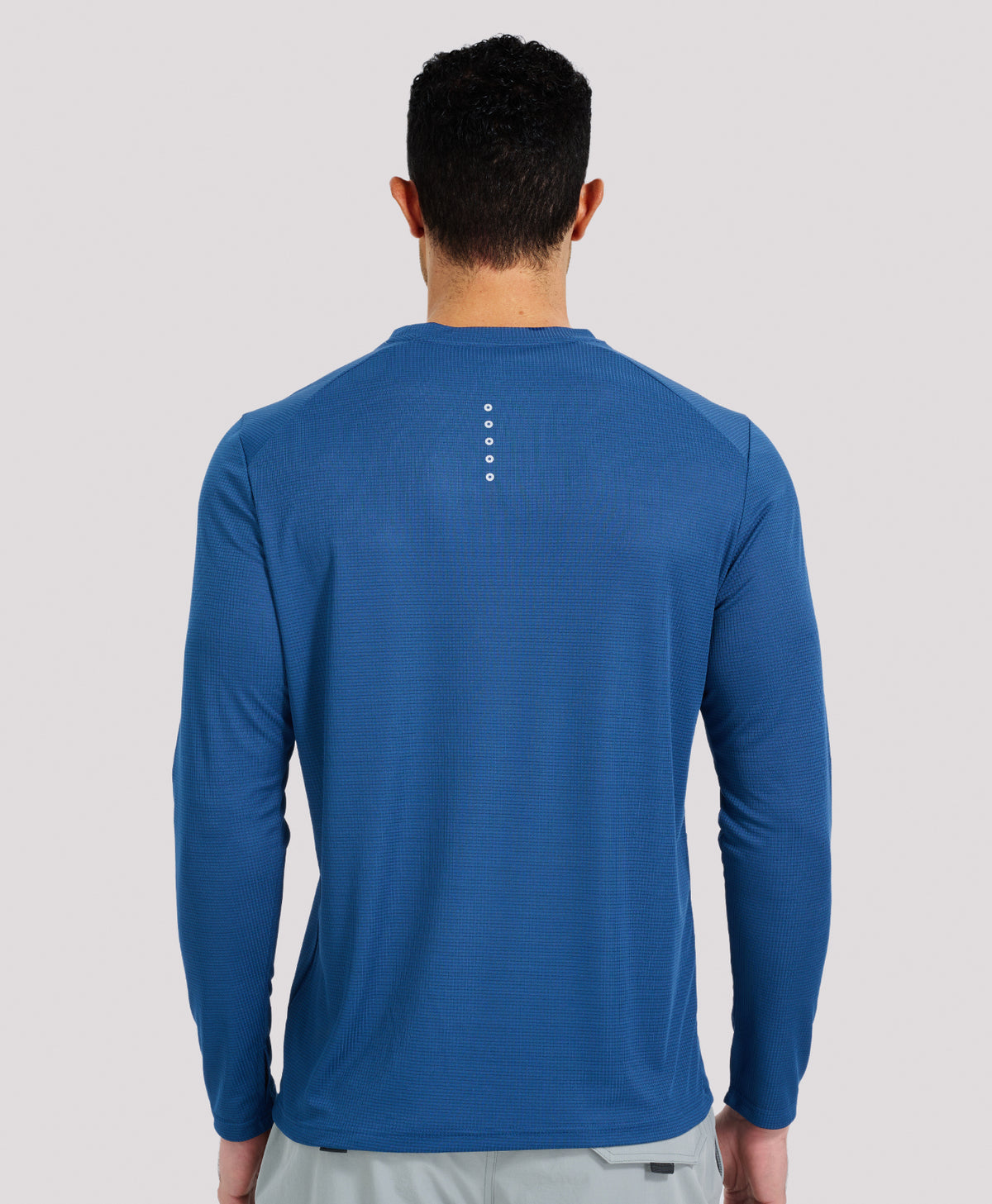 
Men's UV VaporGrid Long Sleeve T-Shirts UPF50+ Thumb Holes for Fishing — NAVY