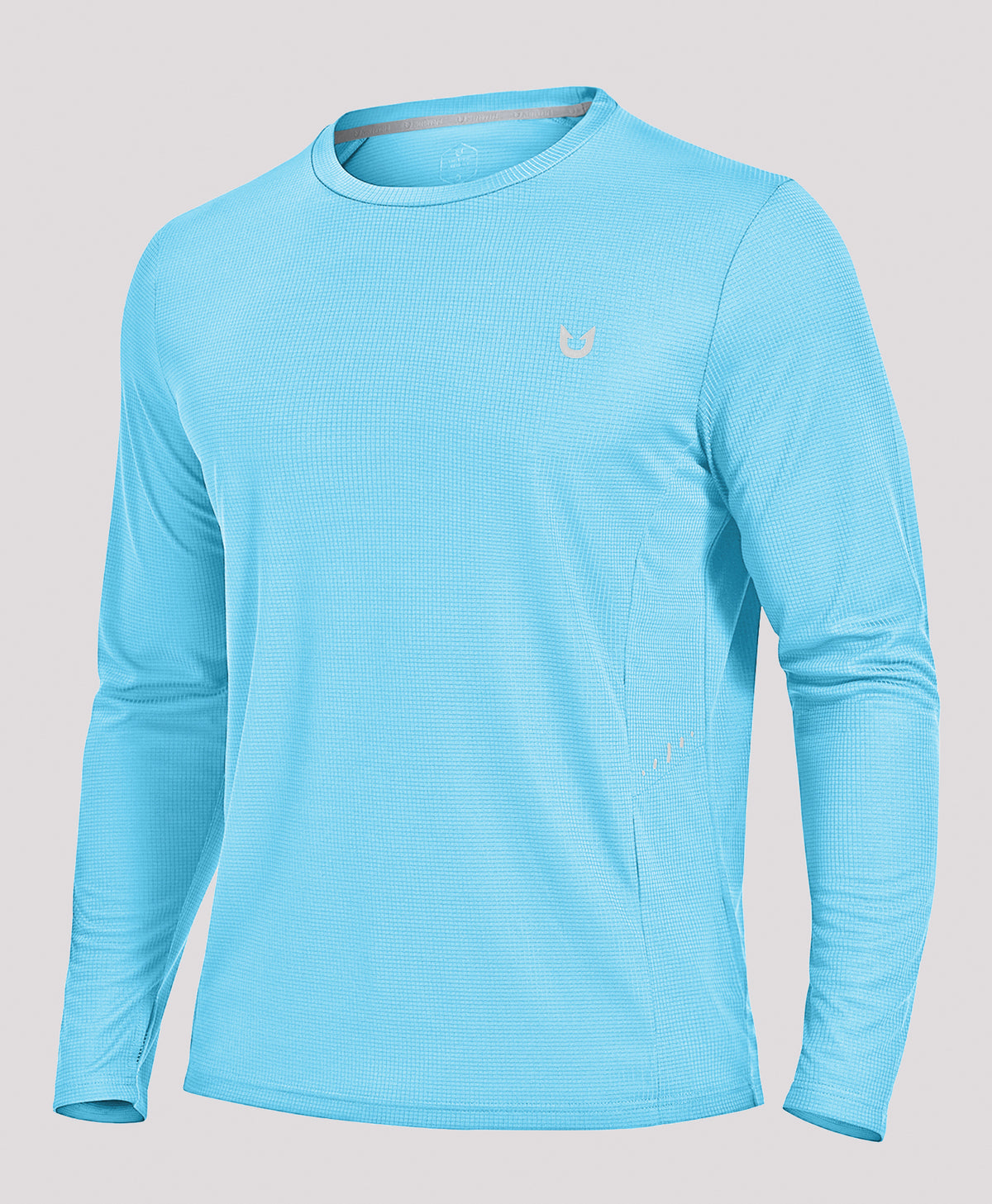 
Men's UV VaporGrid Long Sleeve T-Shirts UPF50+ Thumb Holes for Fishing — SKYBLUE