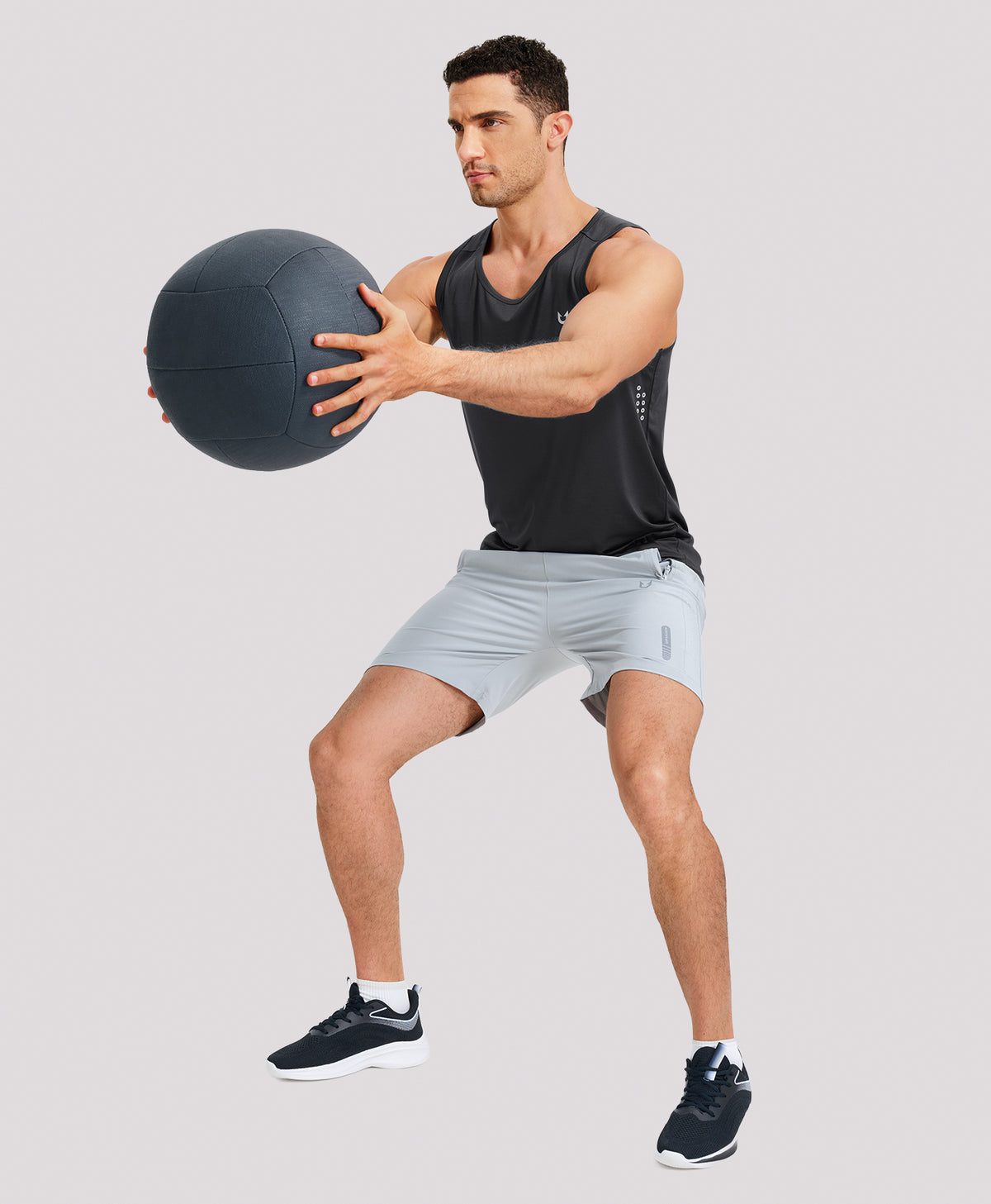
Men's UPF50+ Workout Tank Top Lightweight Quick-dry Running Sleeveless — BLACK