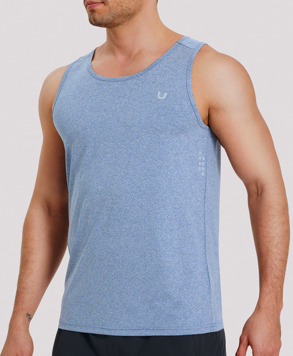 
Men's UPF50+ Workout Tank Top Lightweight Quick-dry Running Sleeveless — Blueheather