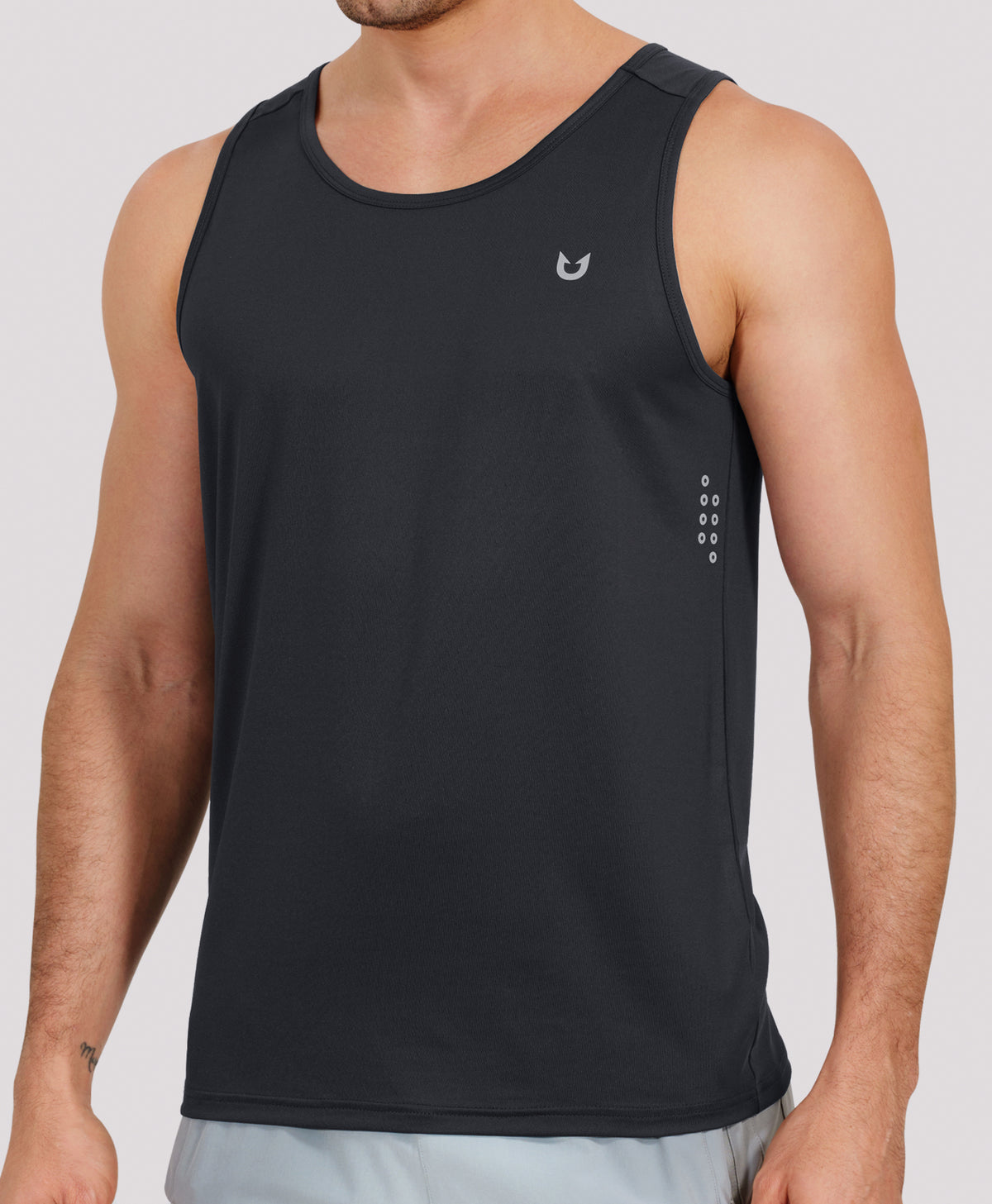 
Men's UPF50+ Workout Tank Top Lightweight Quick-dry Running Sleeveless — DARKGREY