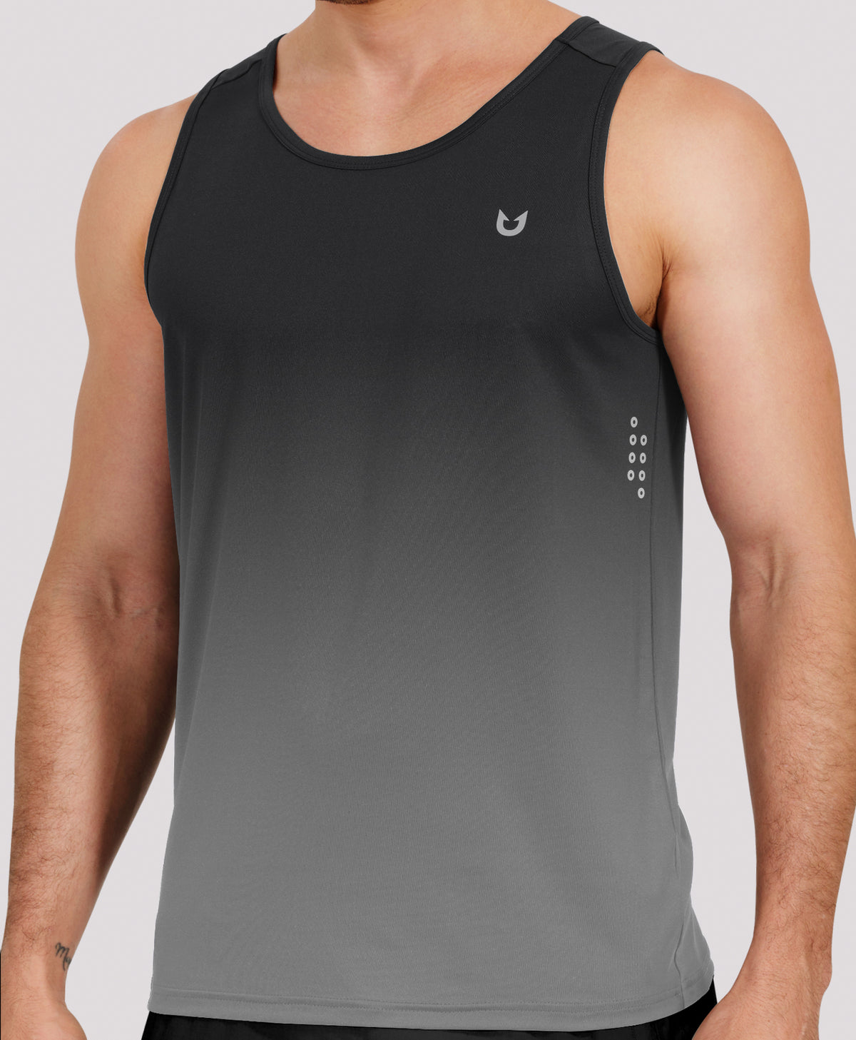 
Men's UPF50+ Workout Tank Top Lightweight Quick-dry Running Sleeveless — GRADIENTBLACKGREY
