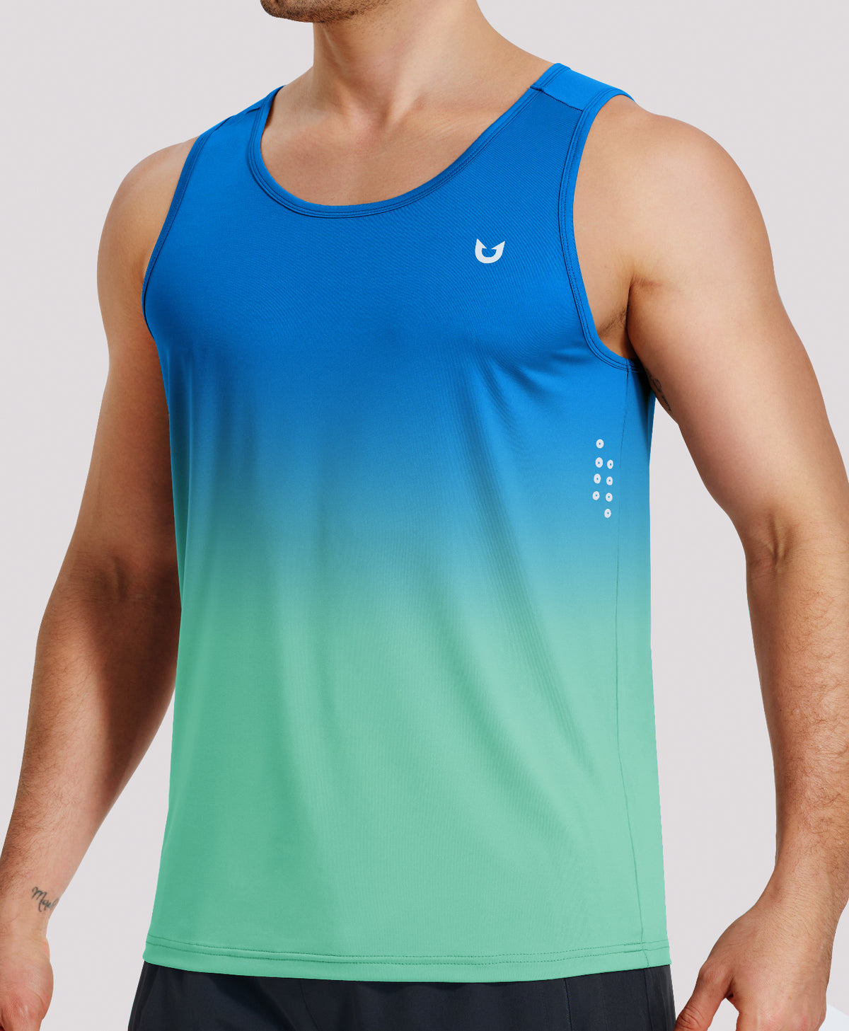 
Men's UPF50+ Workout Tank Top Lightweight Quick-dry Running Sleeveless — GRADIENTSKYBLUE