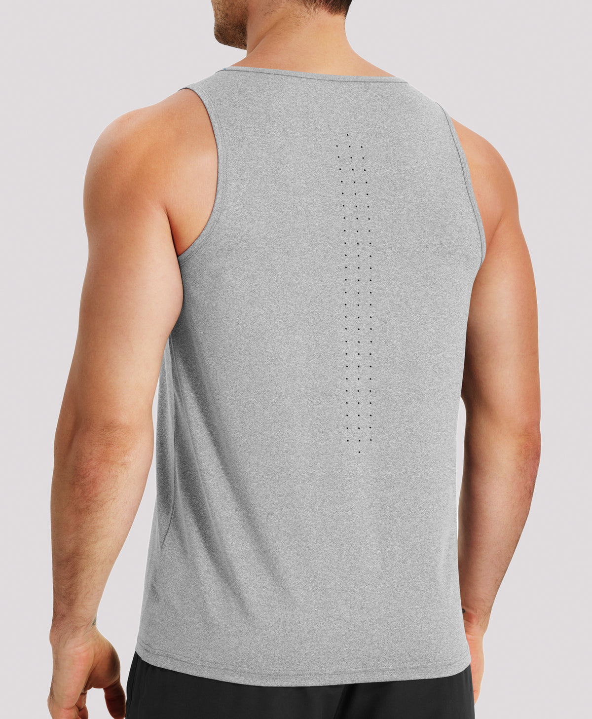 Northyard Men's UPF50+ Workout Tank Top Lightweight Quick-dry Running Sleeveless 
#color_GREYHEATHER