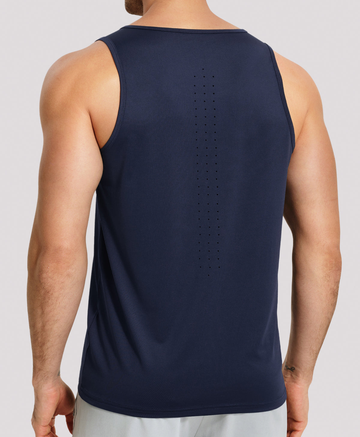 
Men's UPF50+ Workout Tank Top Lightweight Quick-dry Running Sleeveless — NAVY