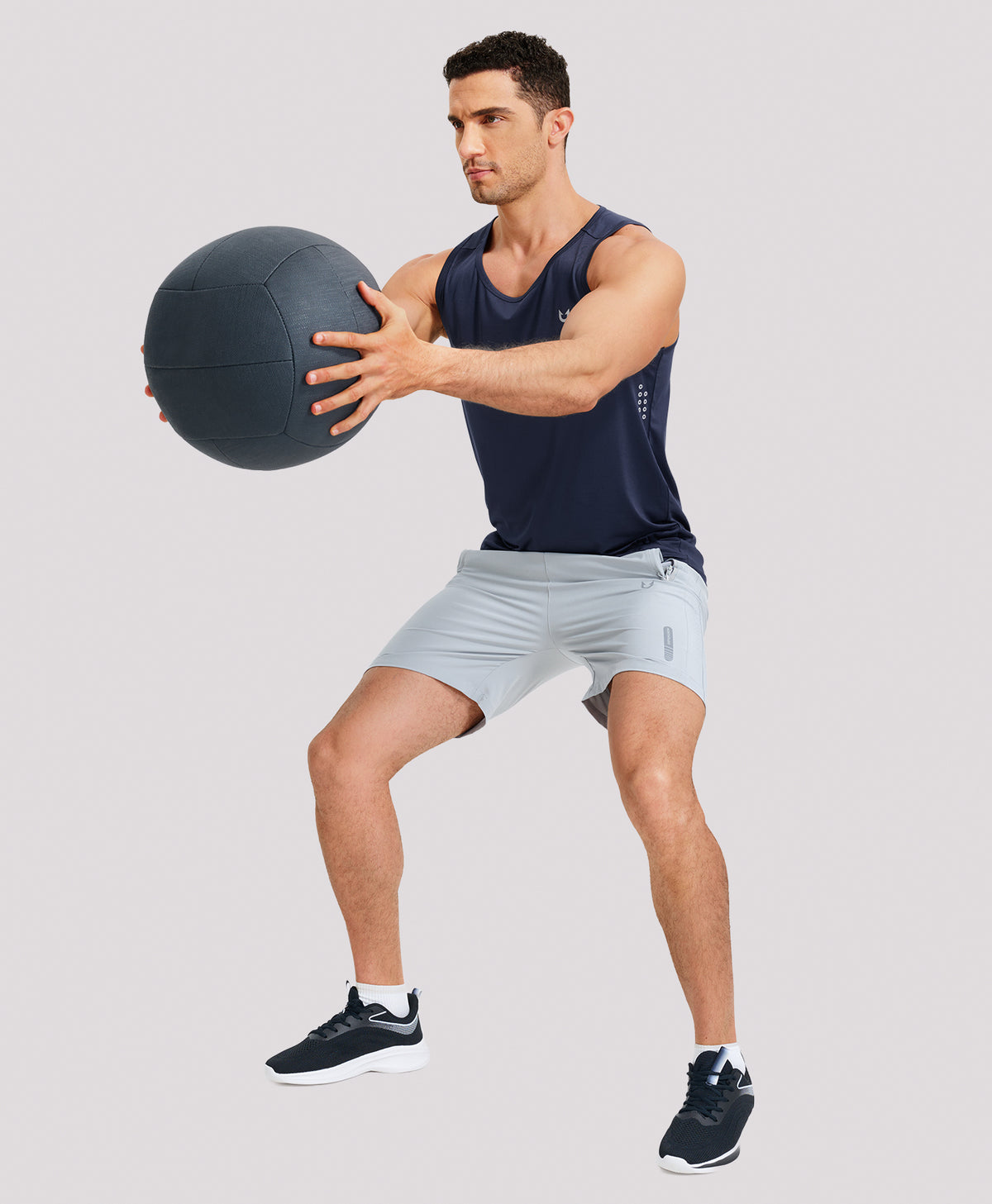 
Men's UPF50+ Workout Tank Top Lightweight Quick-dry Running Sleeveless — NAVY