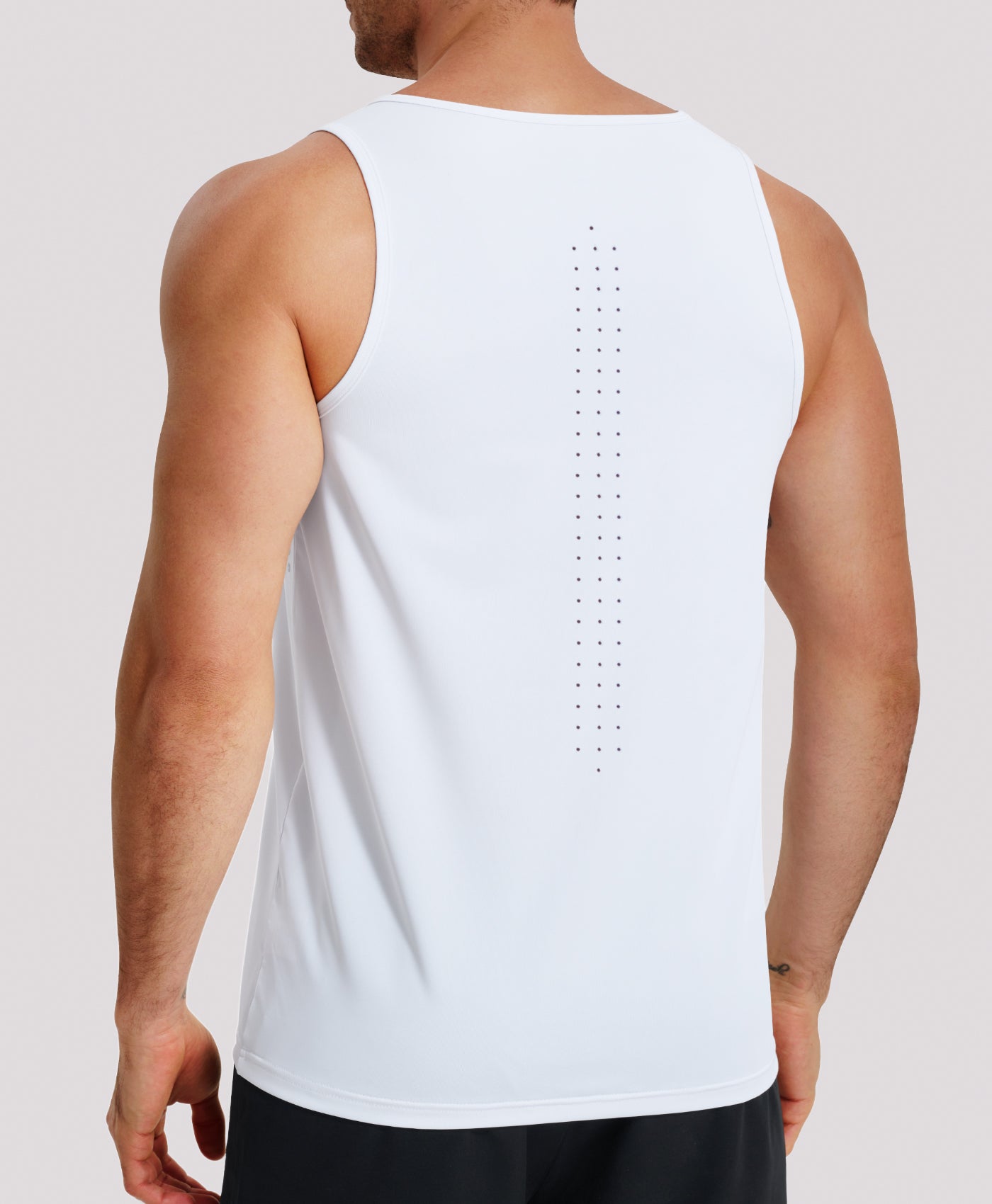 Northyard Men's UPF50+ Workout Tank Top Lightweight Quick-dry Running Sleeveless #color_white