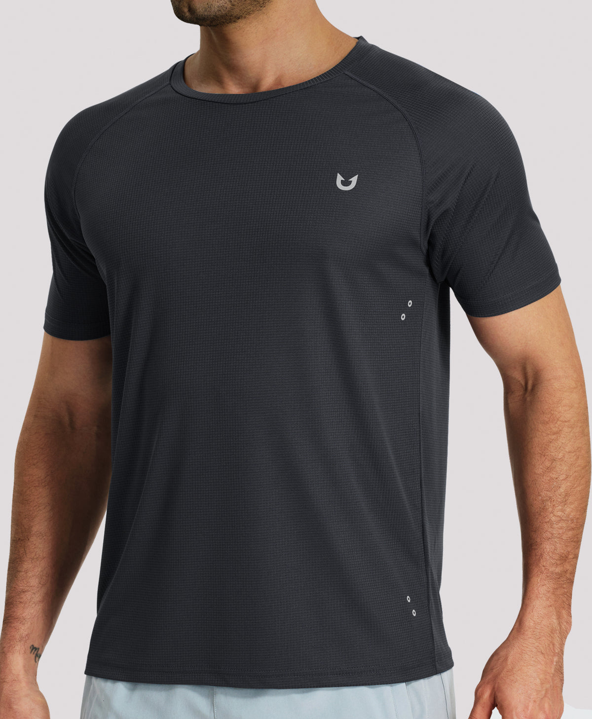 Northyard Men's VaporGrid™ Performance Tee Breathable Gym & Workout T-Shirts #color_BLACK