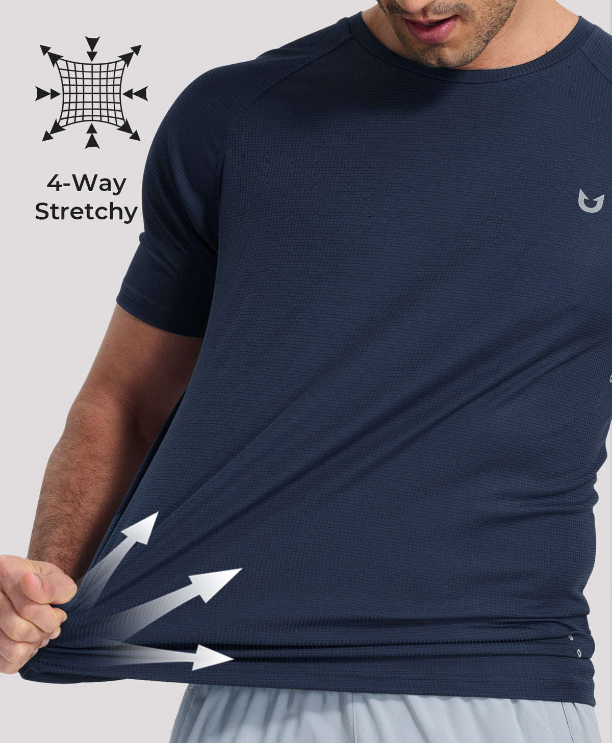 
Men's VaporGrid Performance Tee Breathable Gym & Workout T-Shirts — navy