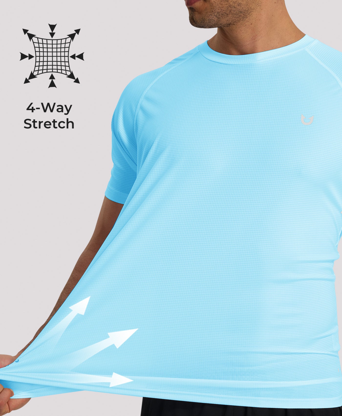Northyard Men's VaporGrid™ Performance Tee Breathable Gym & Workout T-Shirts #color_SKYBLUE