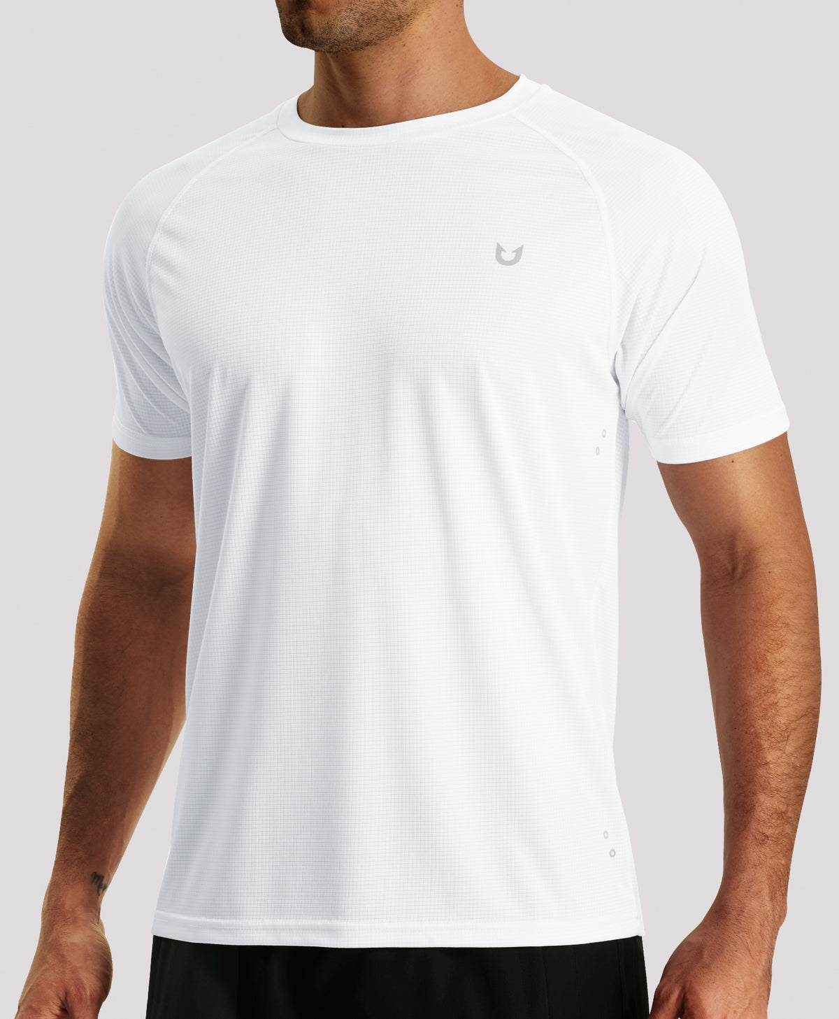 
Men's VaporGrid Performance Tee Breathable Gym & Workout T-Shirts — WHITE
