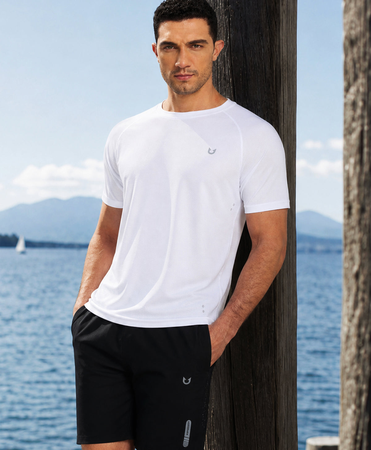 
Men's VaporGrid Performance Tee Breathable Gym & Workout T-Shirts — WHITE