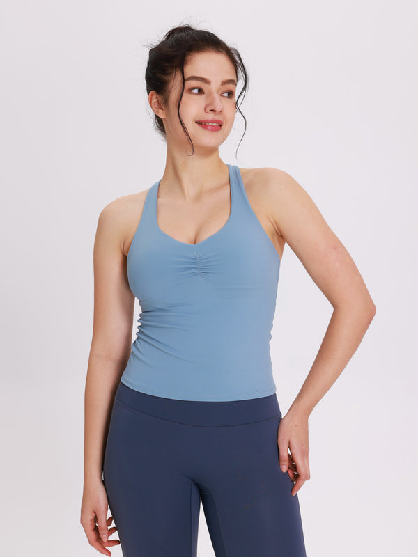 Women's Yoga Tank Tops With Built In Bra Fitness Athletic Camisole